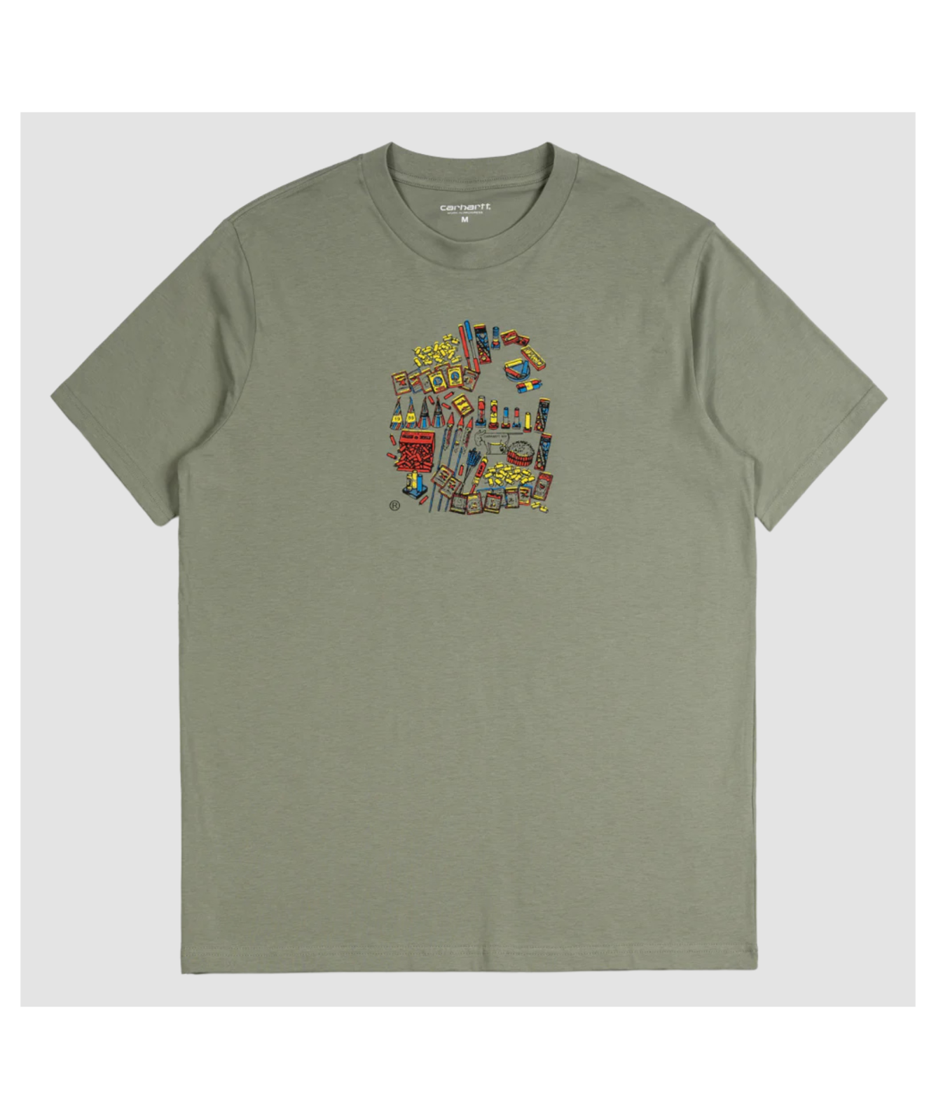 Carhartt WIP Men's Fireworks T-Shirt | Olive - I032037