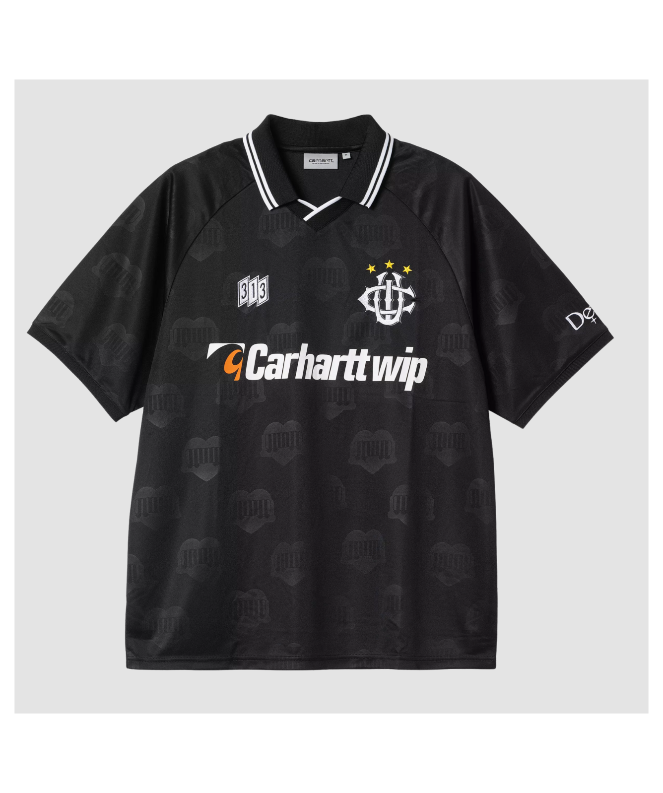ウェア Carhartt WIP S/S HARTS FOOTBALL BLUEBIRD Carhartt WIP Hartts Football T-Shirt in Heart Train Jacquard