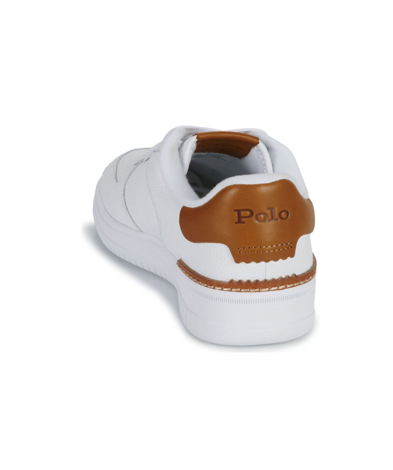 Ralph Lauren Men\'s Armond Shoes – Size 11D – Tan/White Burnished Calf polo ralhph lauren Masters Court Sneaker | White/Tan  main image 3