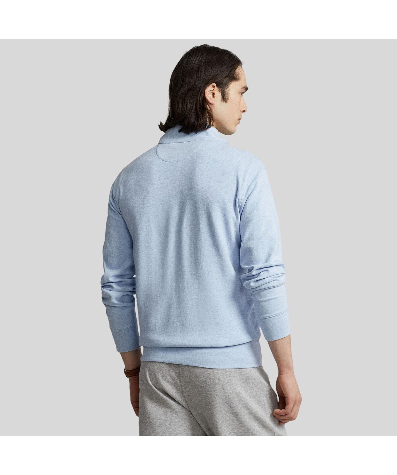 Polo Rlaph Lauren ¼ Zip Knit Sweatshirt in cream-710812963049-grey