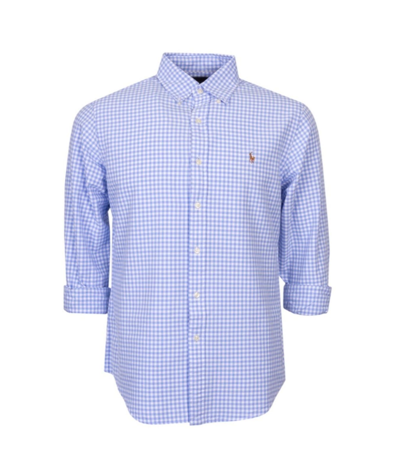 Ralph Lauren Gingham Check Long Sleeve Button-Down Check Shirt Men's M Size / eaa515280