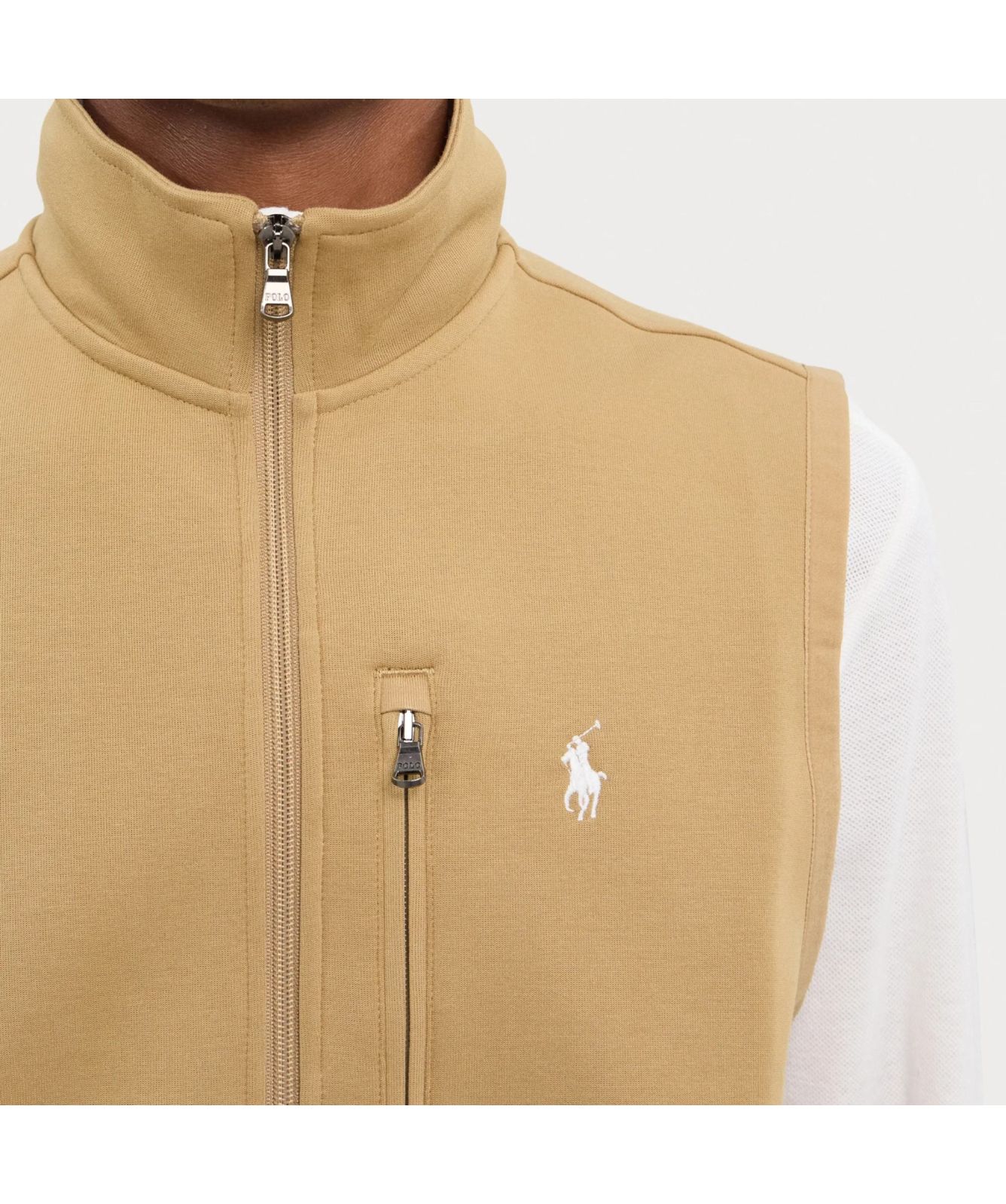Polo Ralph Lauren Full Zip Sweat Vest | Camel-710934621004 Polo Ralph Lauren Full Zip Sweat Vest | Camel-710934621004