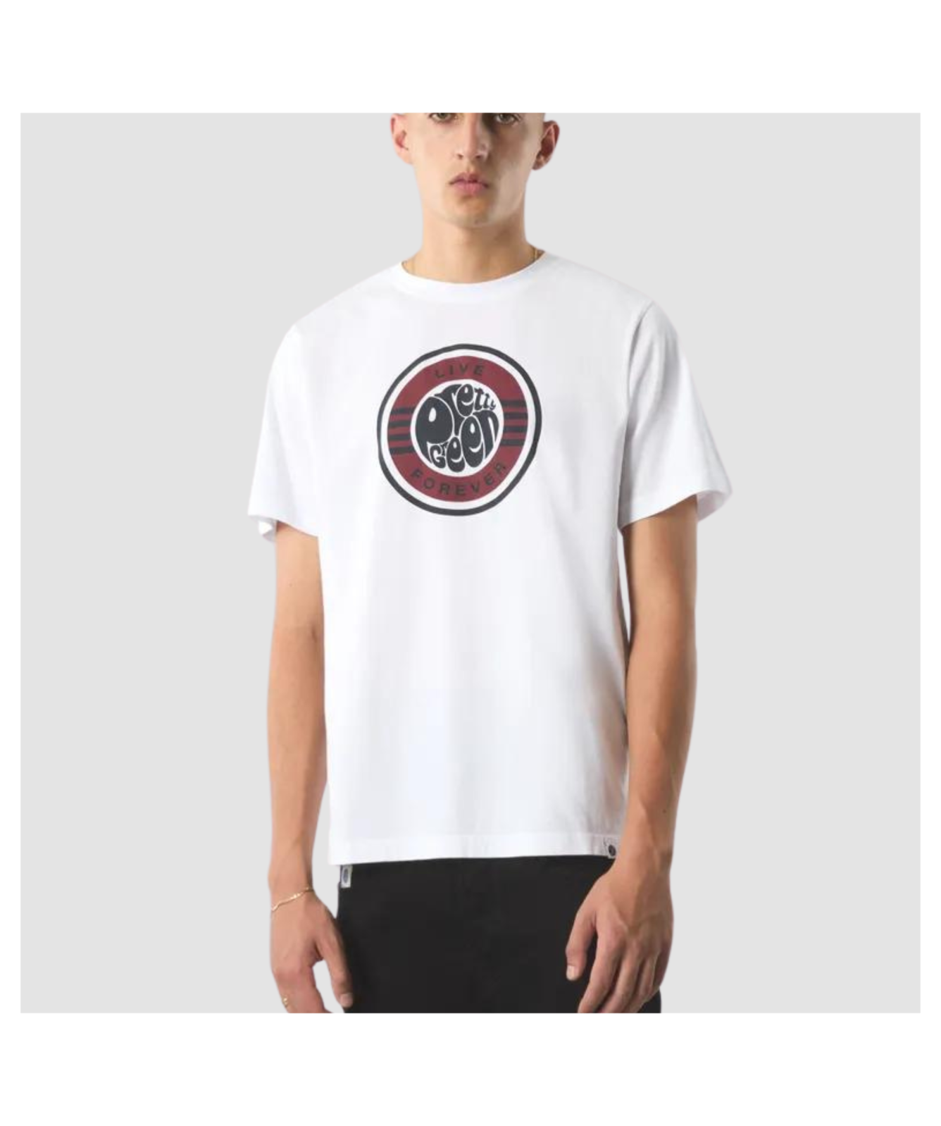 Pretty Green Men's Live Forever Logo T-Shirt Black