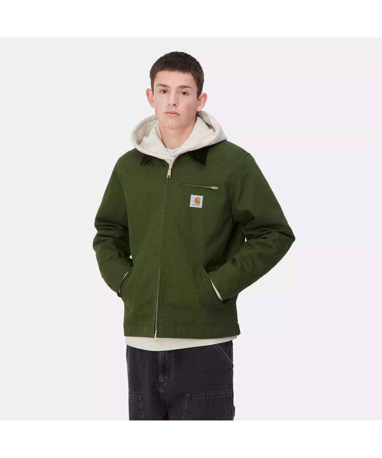 Carhartt WIP Detroit Winter Jacket | Grey-I015264-2EP-Green-2EO