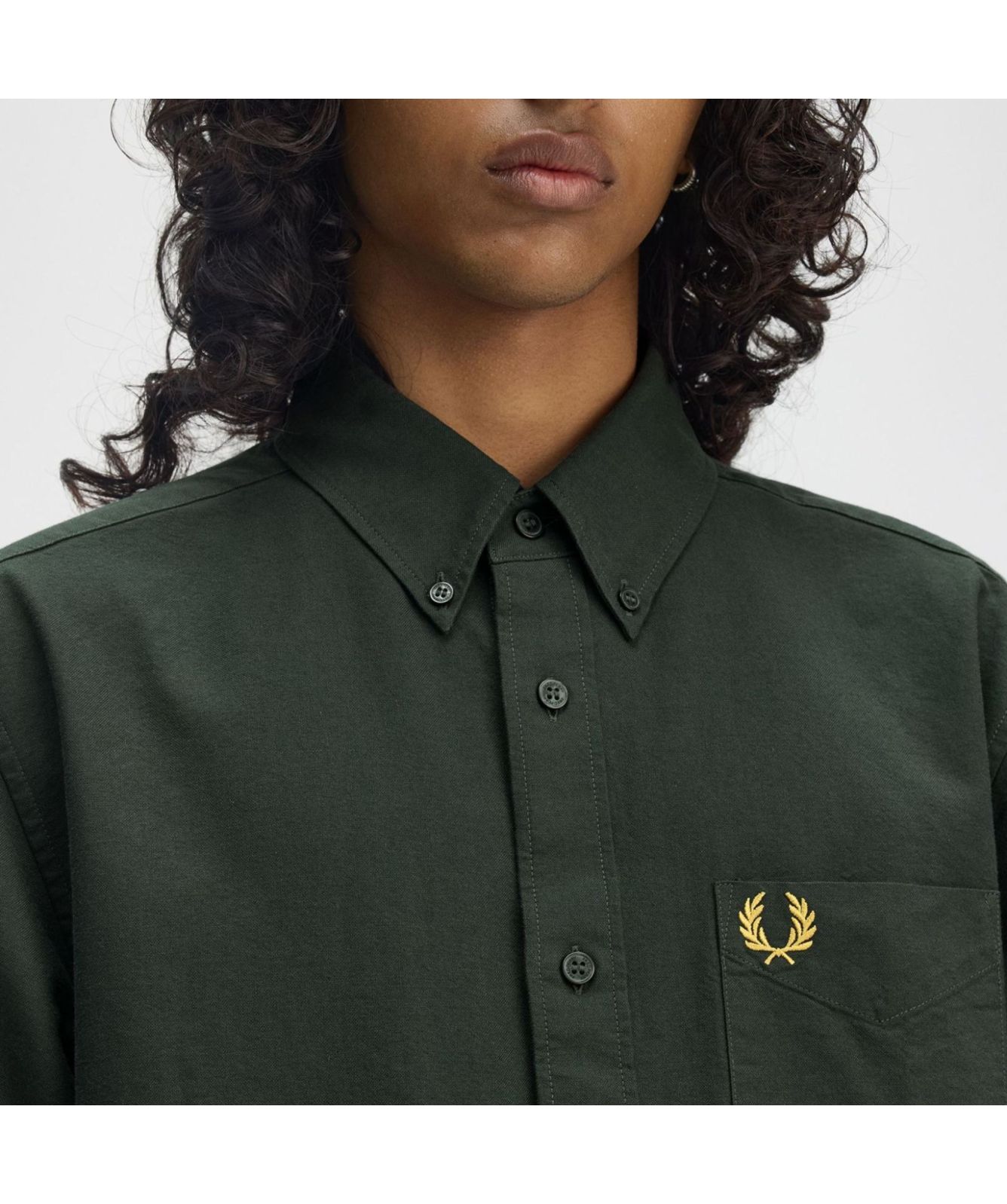 Fred Perry Oxford Shirt | Dark Green - M5516-X89 - Kular Fashion