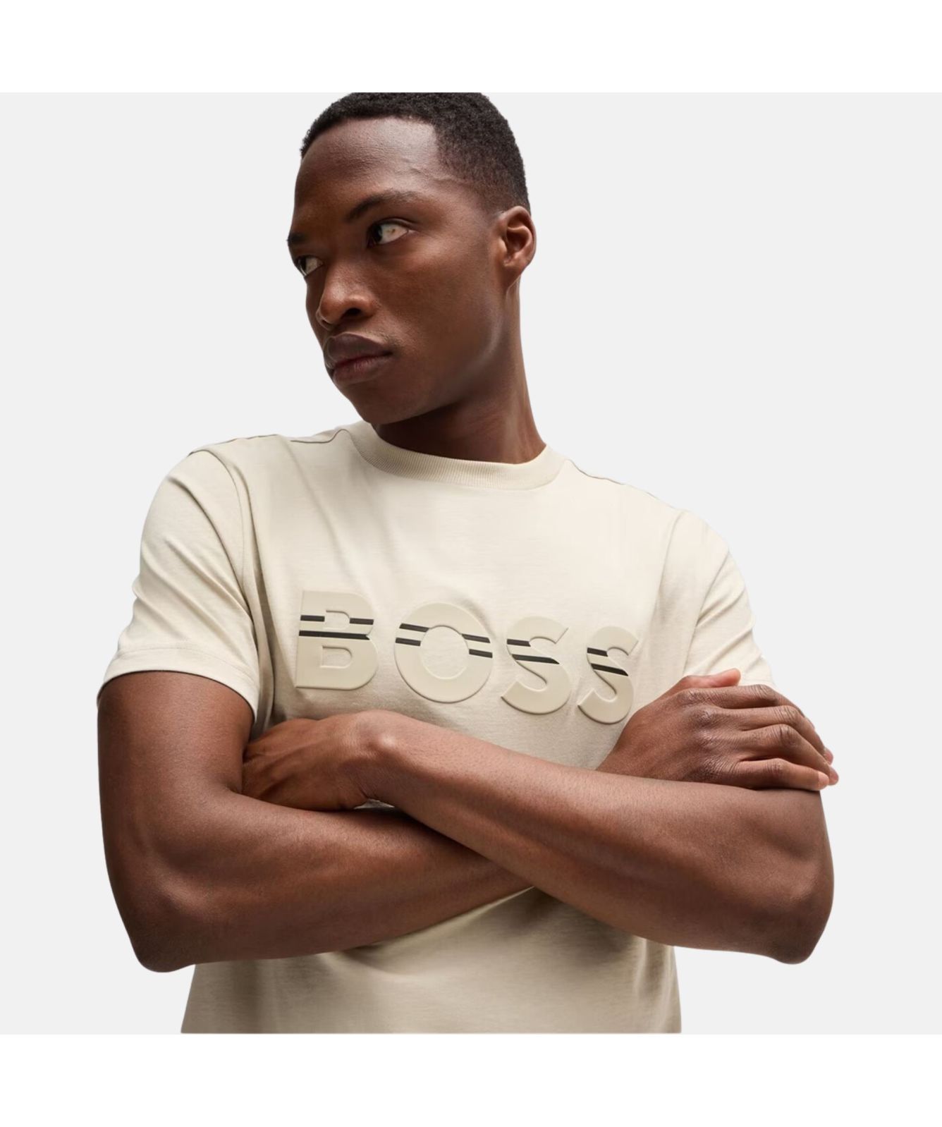 トップス NTRUL CLASSIC SHIRT Beige dissonance Boss Tee 1 Crew Neck T-Shirt | Beige-50525208-271-Teal-494 -kular