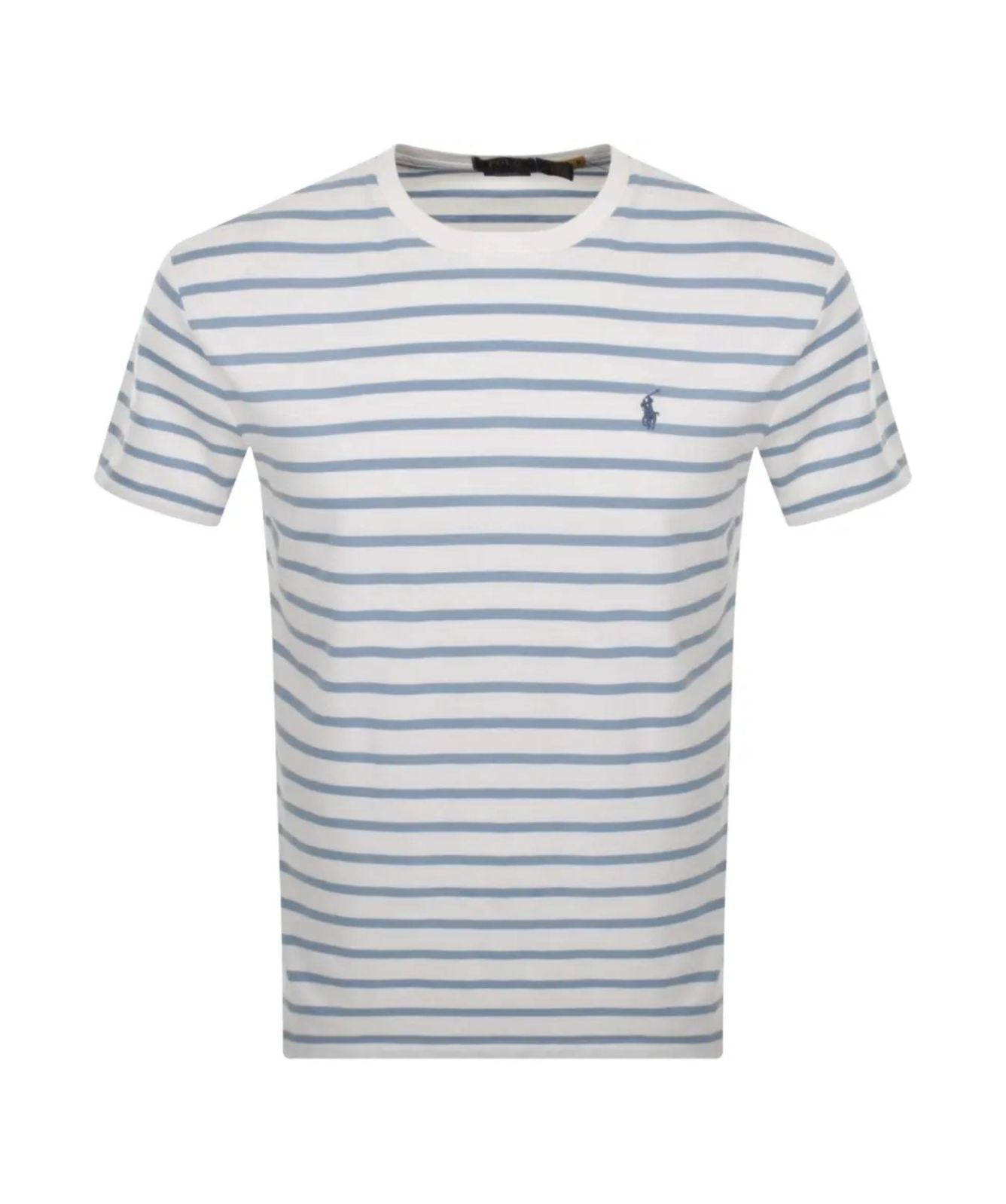 Polo Ralph Lauren Crew Neck Stripe Pattern T-Shirt in cream