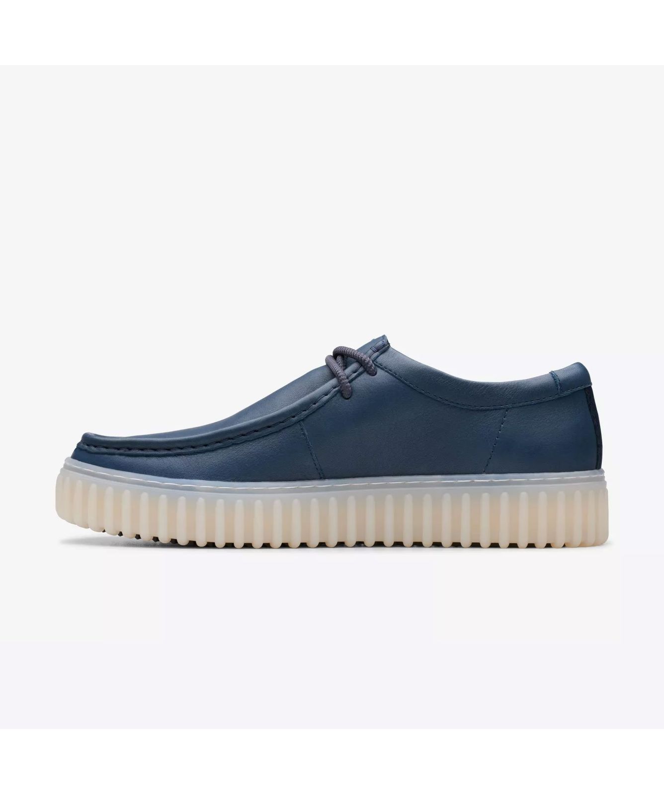 Clarks Torhill Lo Blue Platform Loafers Slip on Men’s 11.5 New Clarks Torhill Lo Ribbed Outsole Suede Mens Formal Shoe  main image 4