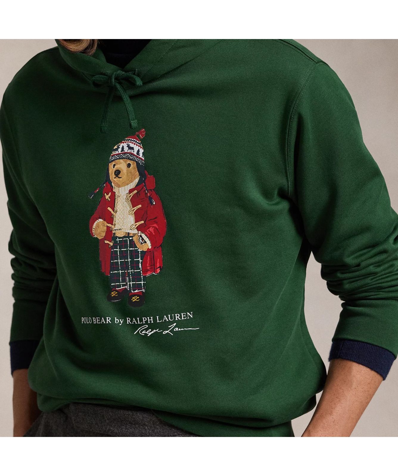 Polo Ralph Lauren Duffle Bear Hoodie Green-710953719003 -kular