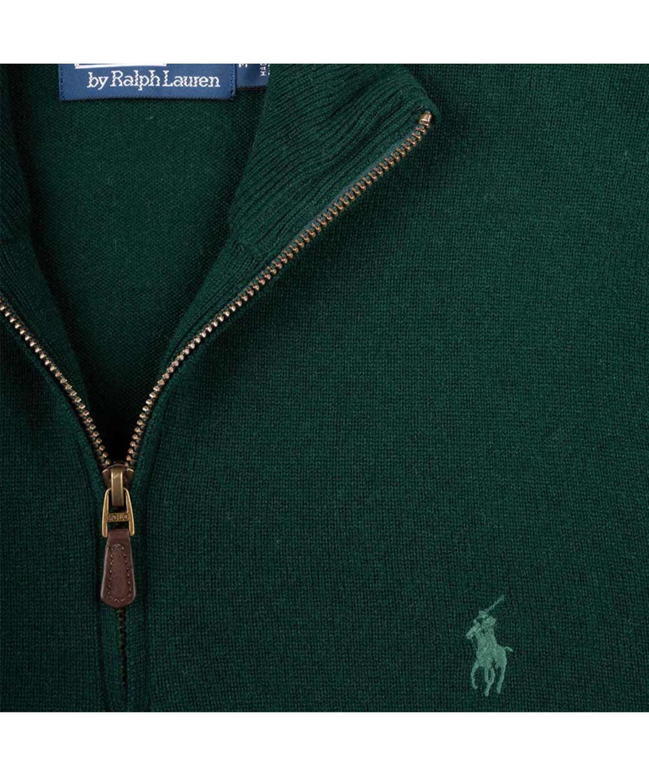 Polo Ralph Lauren Lambswool Quarter Zip Jumper | Brown, Camel or