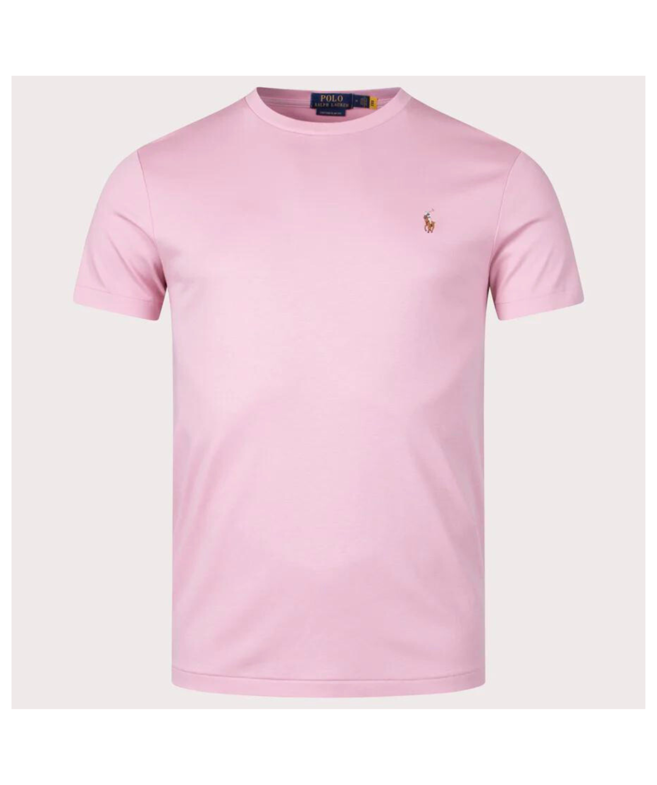 Tシャツ・カットソー POLO RALPH LAUREN Men T-shirt Pink 710782592 033 Polo Ralph Lauren Custom Slim Fit Mesh Polo T-Shirt