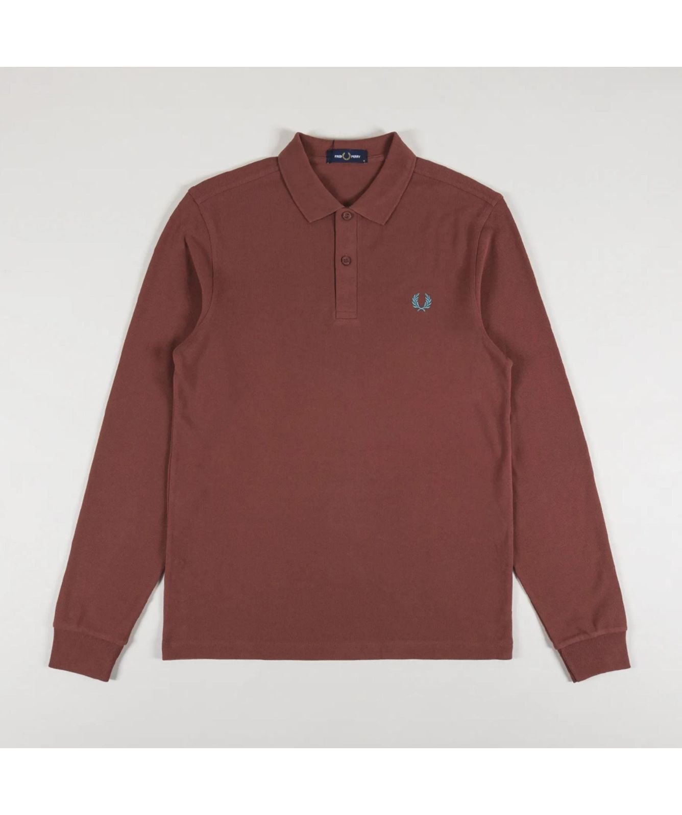Fred Perry Long Sleeve Plain Polo Shirt | brown-M6006-S54
