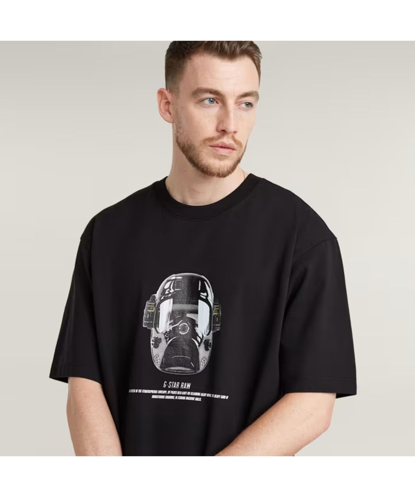 G-Star Herren T-Shirt "Backpack Graphic" Mit Oversized Fit & Druck Vorne/hinten
