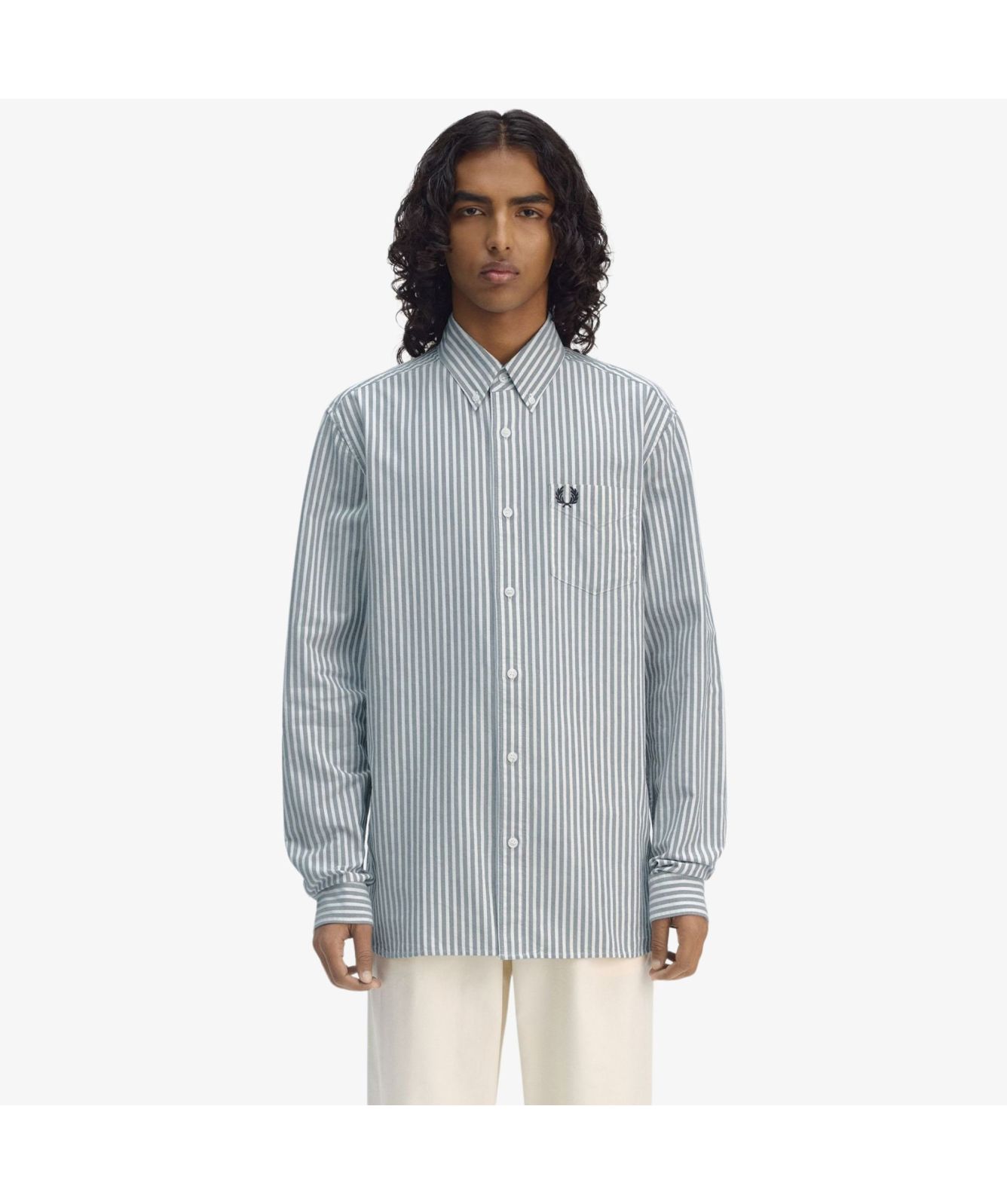 Fred Perry Stripe Oxford Shirt | Blue - M6574-X86, ﻿Green - M6574-X89