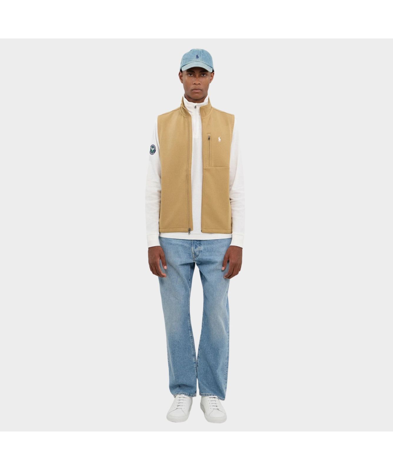 Polo Ralph Lauren Full Zip Sweat Vest | Camel-710934621004 at 