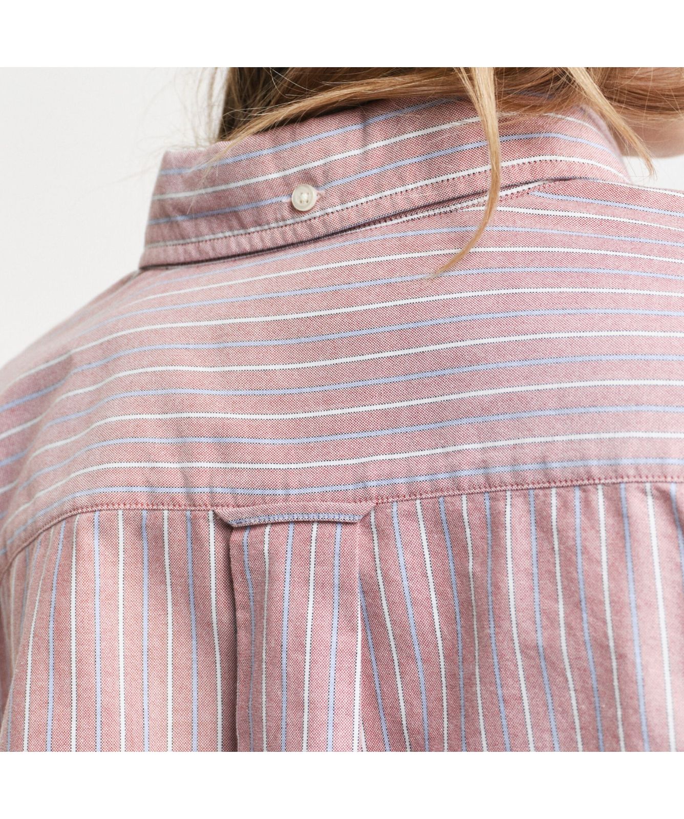 GANT Regular Fit Oxford Stripe Shirt | Red-3241227-612-Blue