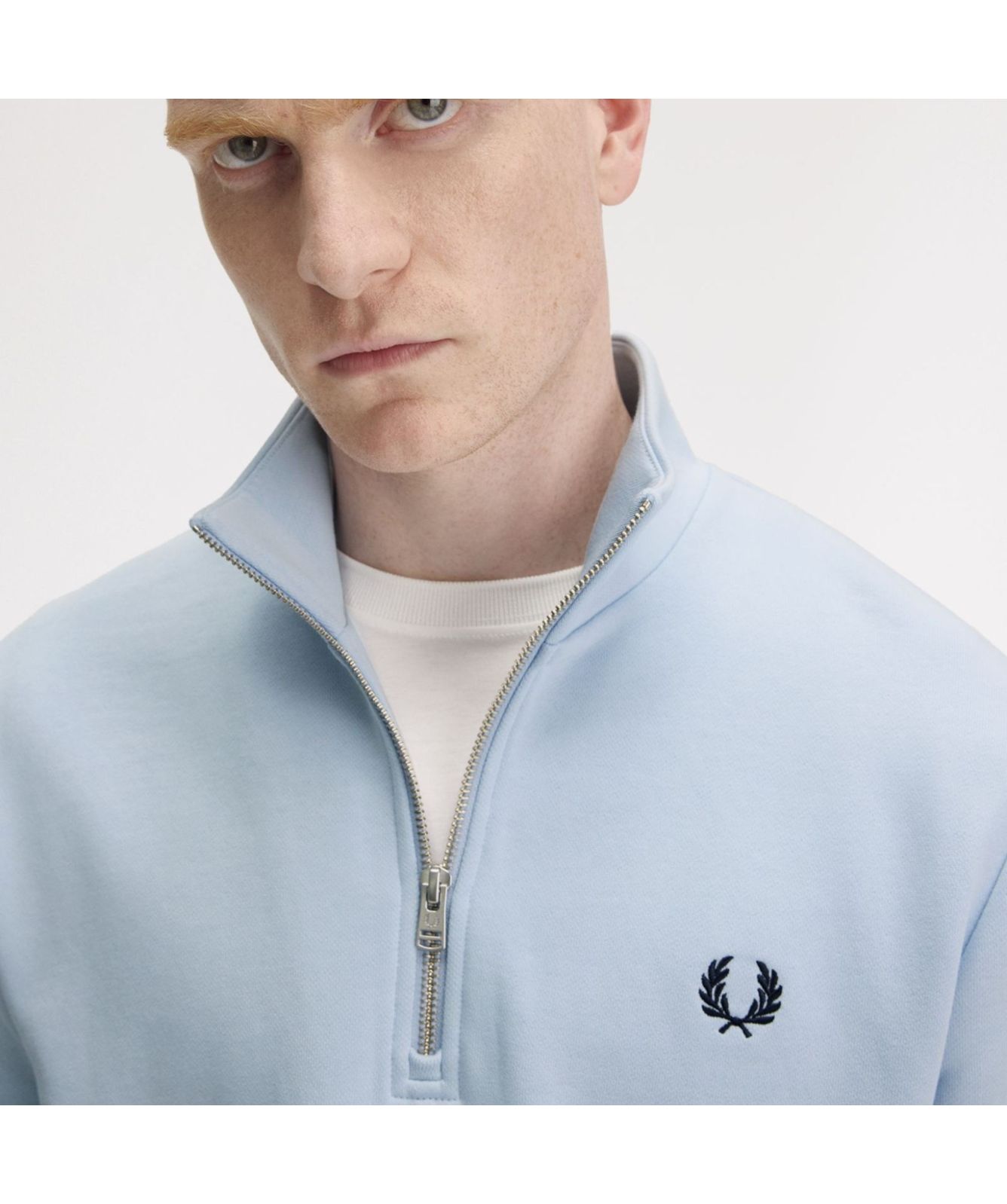Fred Perry Half Zip Sweatshirt | Light Smoke - M3574-146, Olive