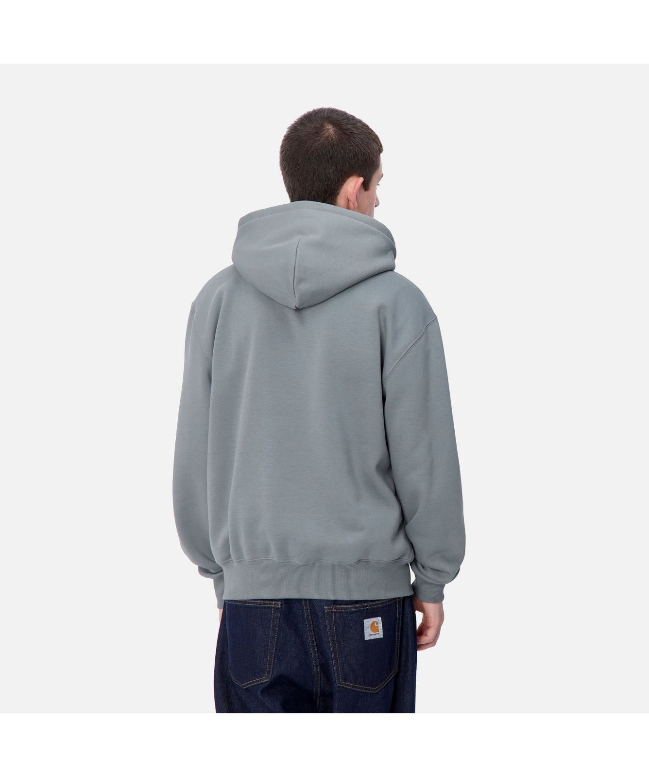 Carhartt WIP Hooded Carhartt Sweat | Grey-I030547-2IN-Khaki-2I9 