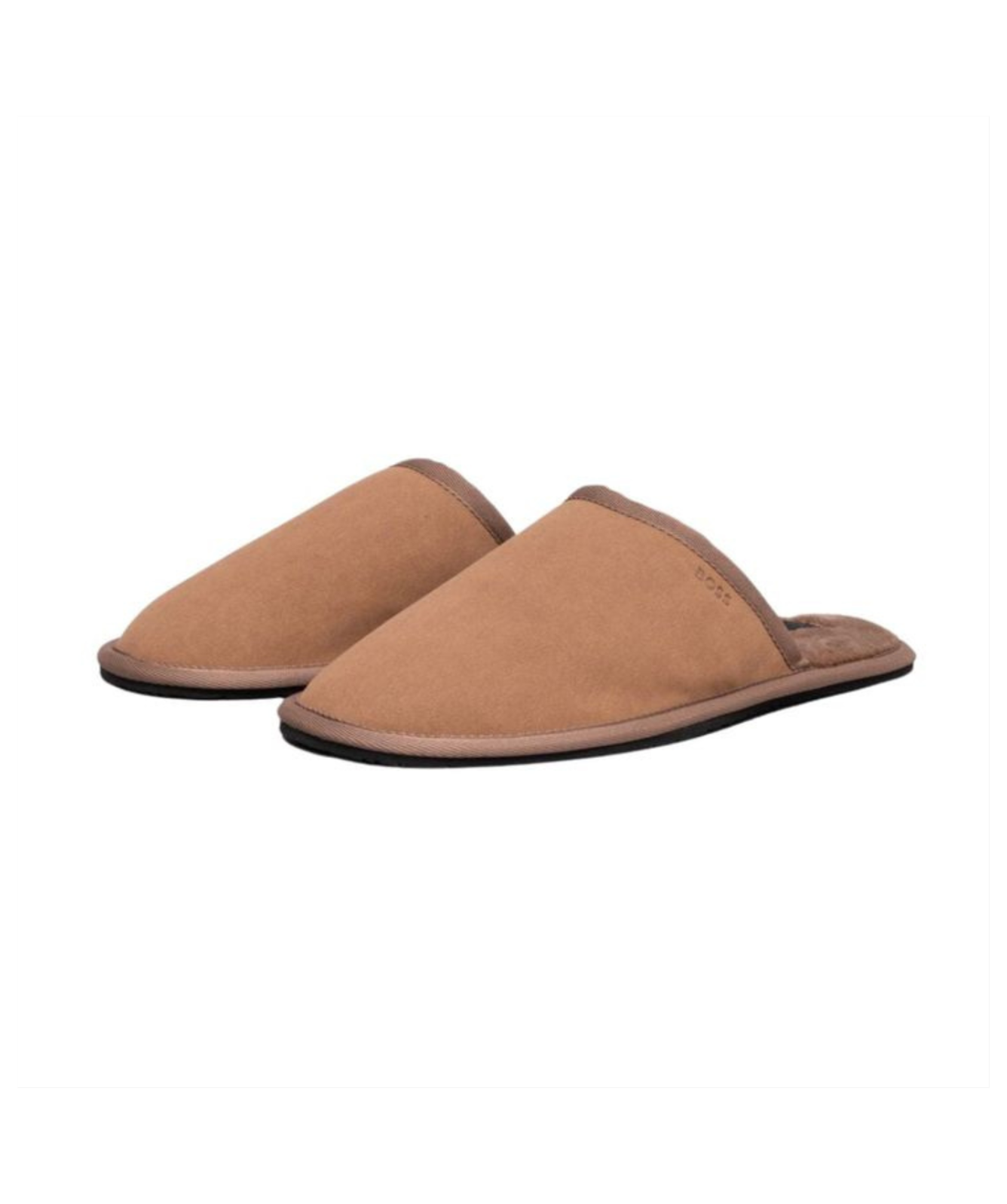 BOSS Men's Faux-Suede Slippers | Beige or Black - 50503988