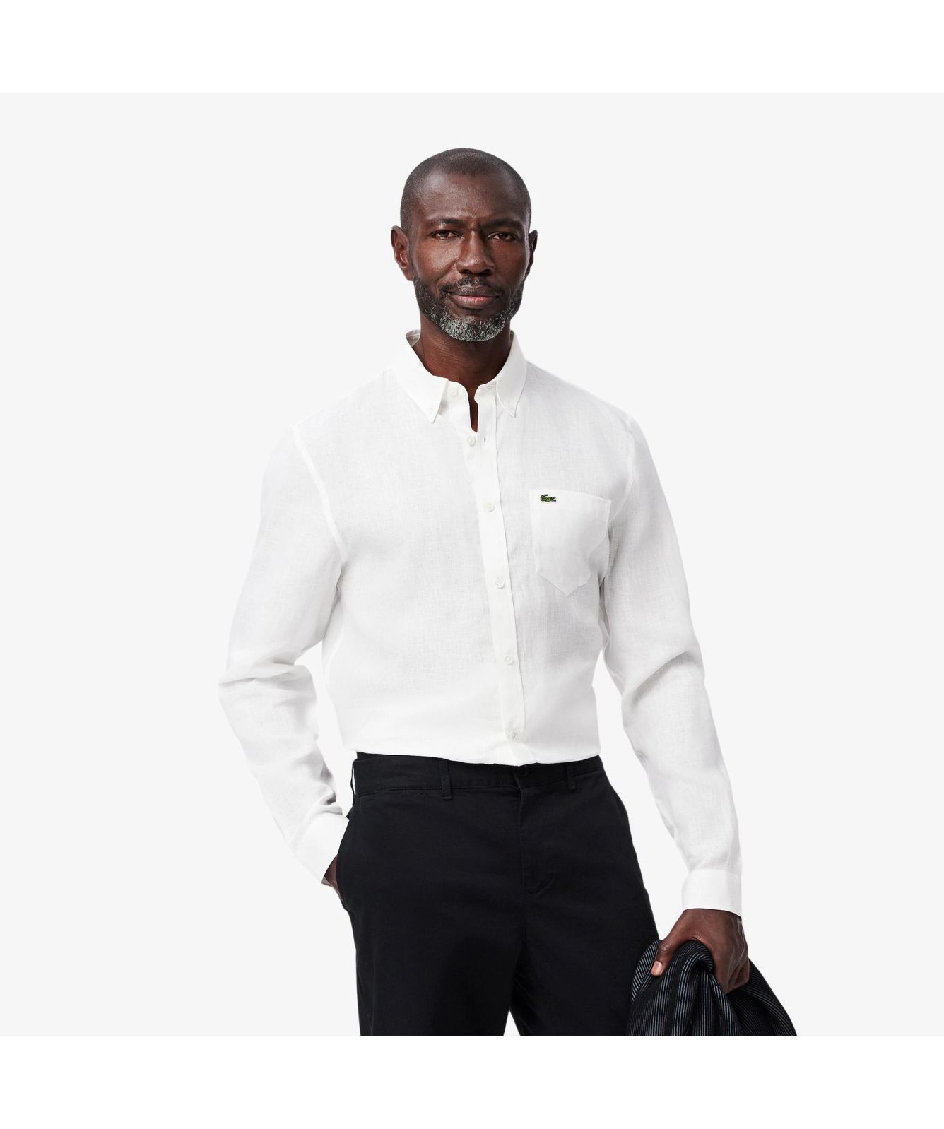 Lacoste Regular Fit Linen Shirt | Navy - CH5692 00 166, White - CH5692 00 001 Lacoste Regular Fit Linen Shirt | Navy - CH5692 00 166, White - CH5692 00 001
