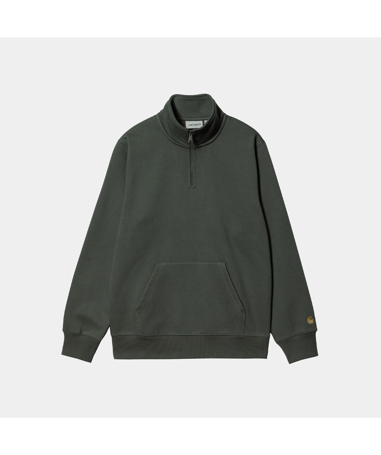 Carhartt Chase Neck Zip Sweatshirt | Orange-I027038-1DG -kular fashion