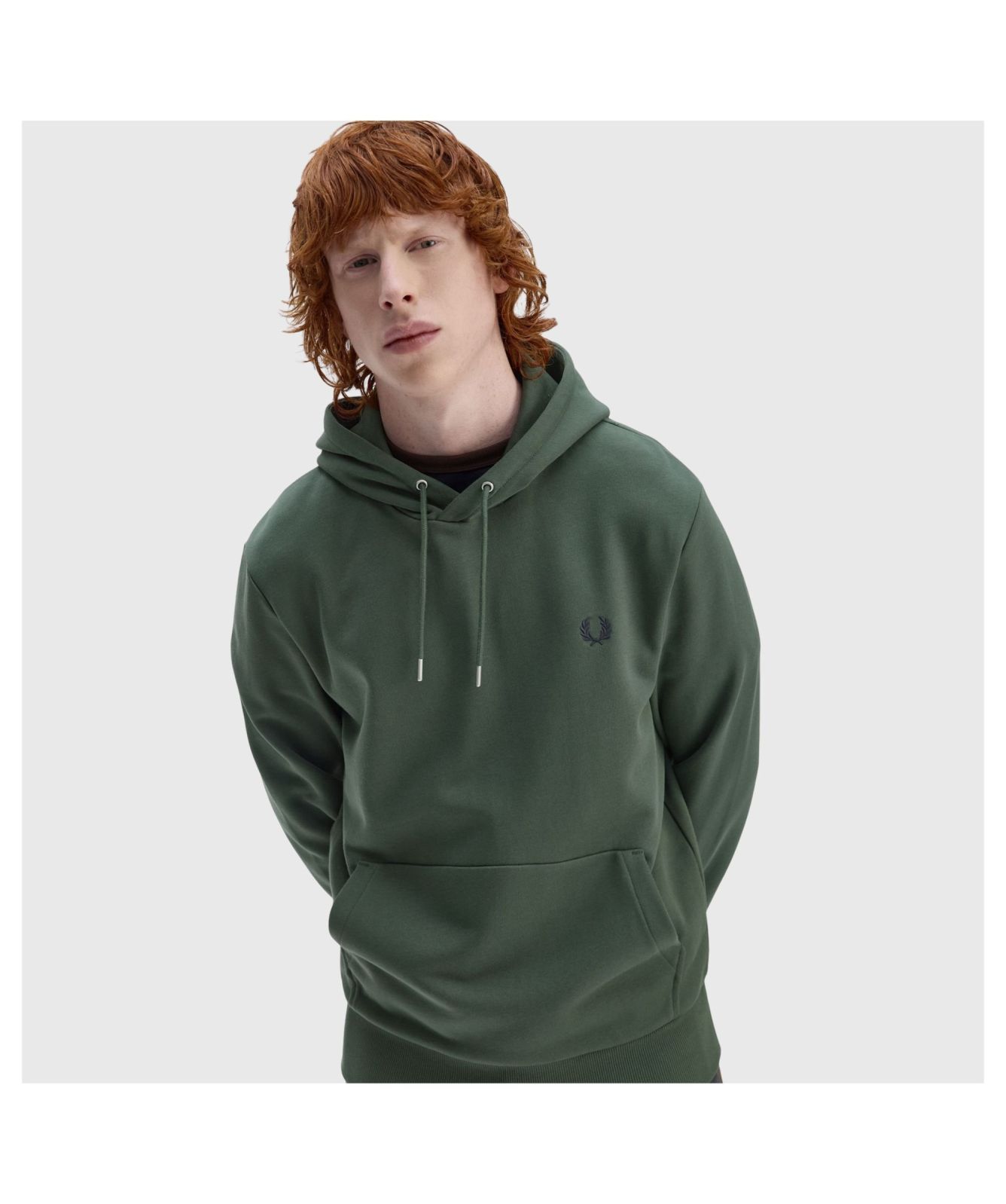 Fred Perry Tipped Hooded Sweatshirt - Court Green | Kular Fashion