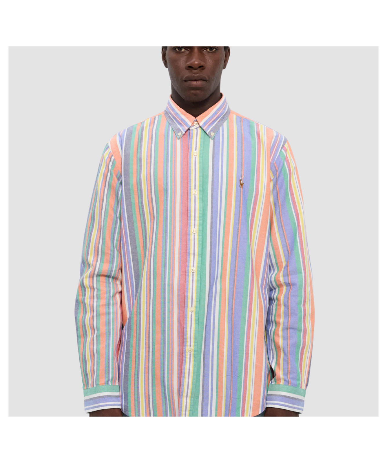 Polo Ralph Lauren Men's Custom Fit Striped Oxford Shirt Multi
