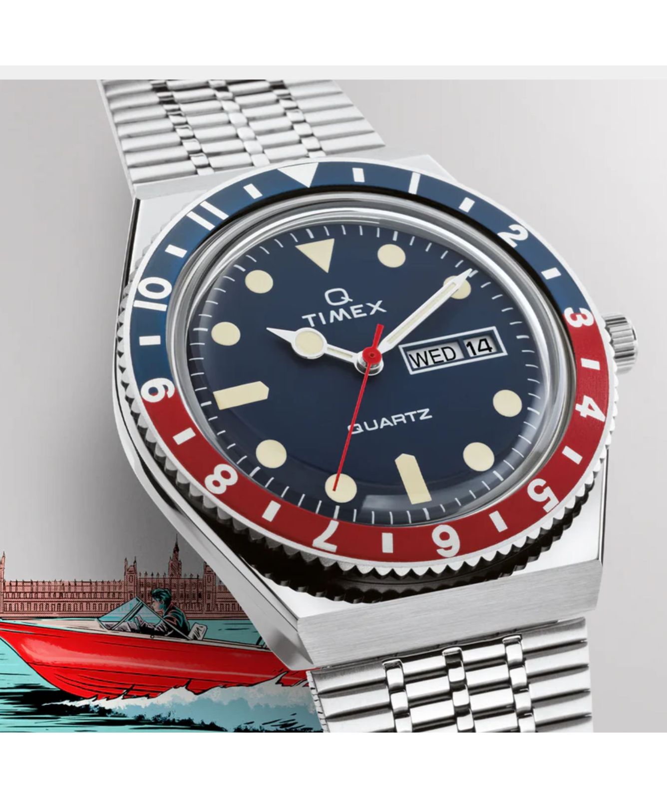 TIMEX Q Reissue Stainless Steel Watch | Silver-TW2T80700