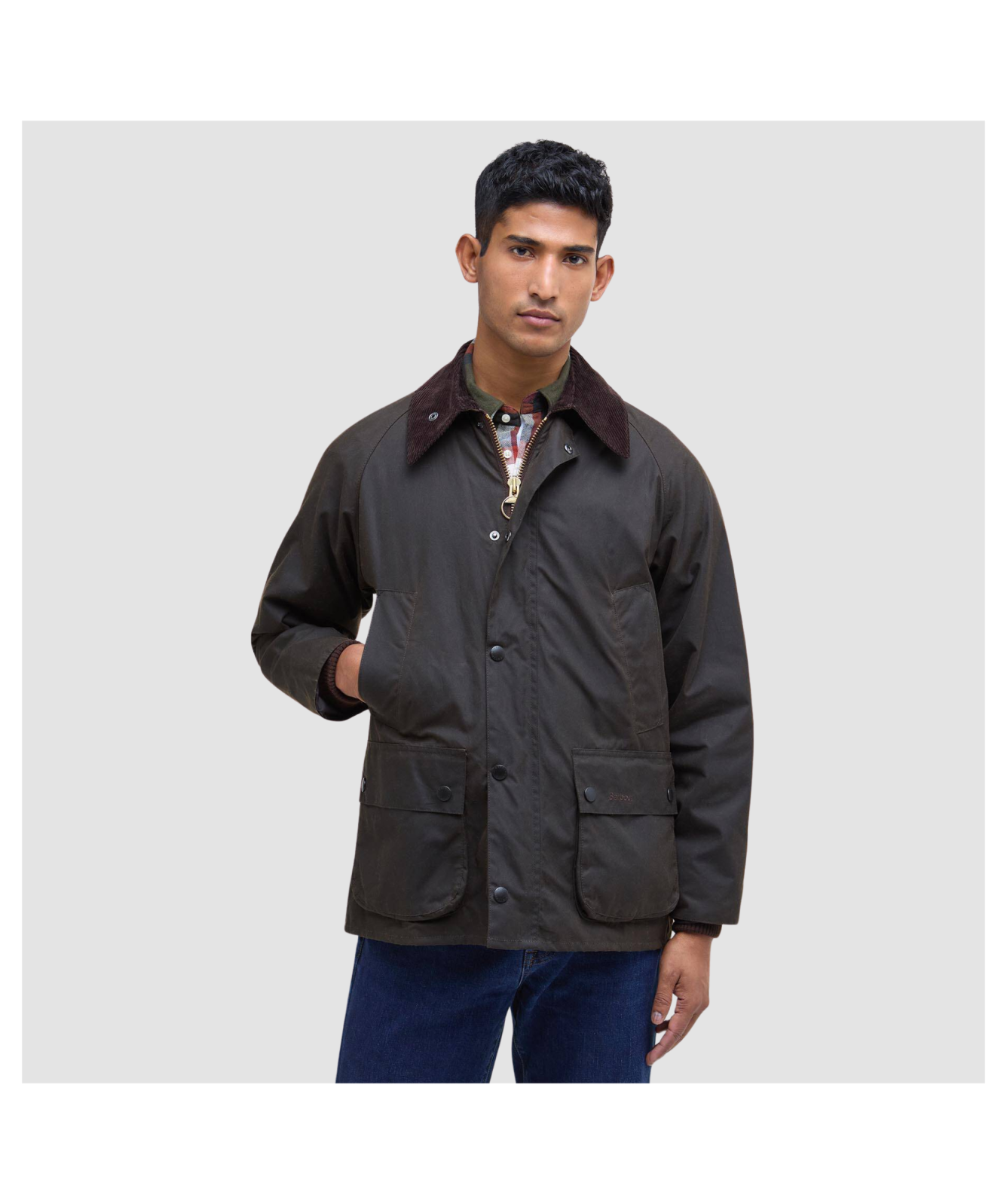 Barbour Bedale Waxed Cotton Jacket - Olive | Kular Fashion