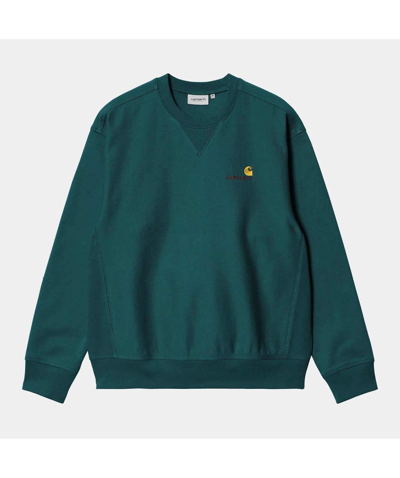 Carhartt WIP American Script Sweatshirt | Green-I025475-2BR-Tan 