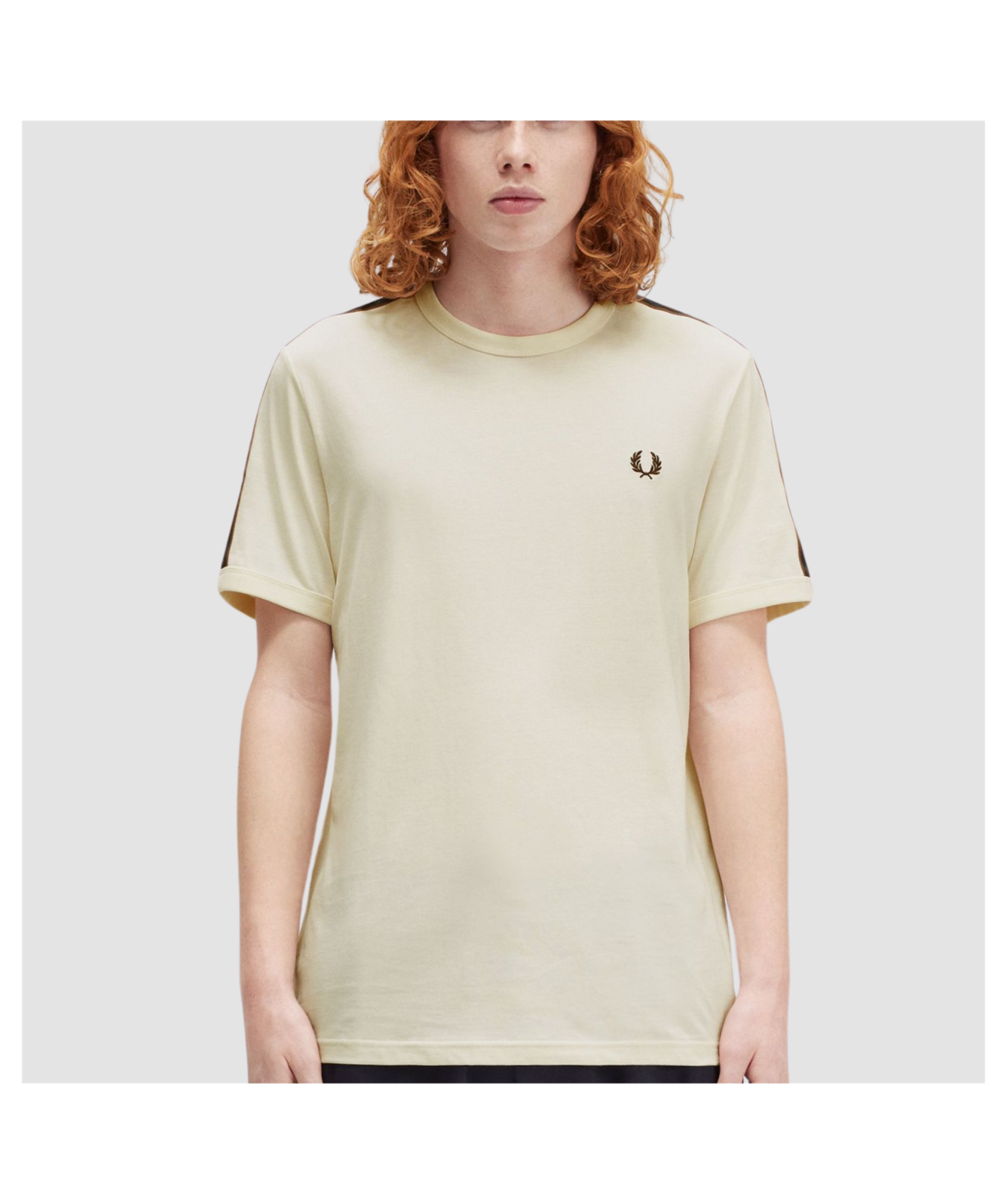 Fred Perry Men's Contrast Ringer Tape T-Shirt | Ecru