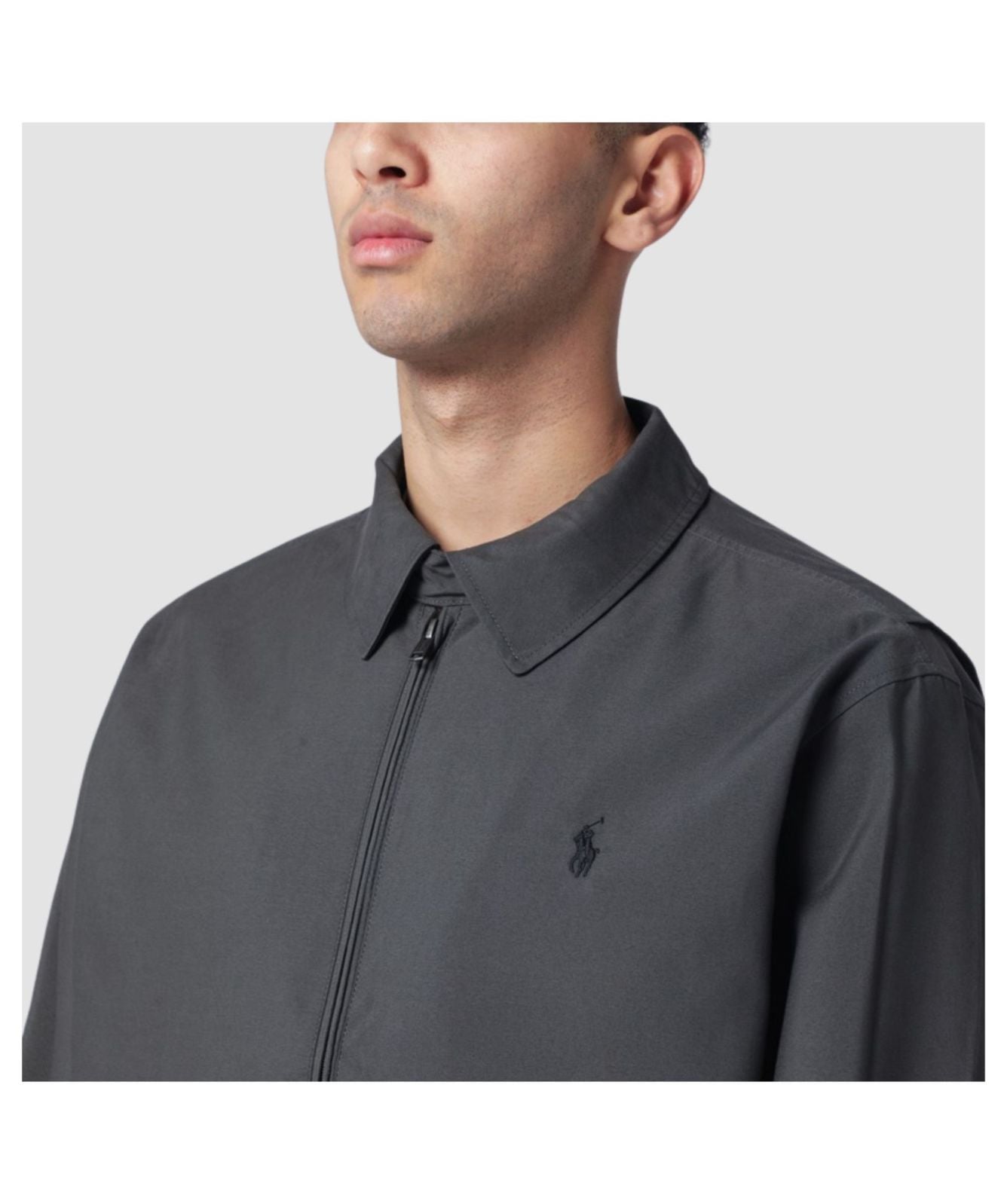 Polo by Ralph Lauren ダークグレー ジャケット Men's Polo Ralph Lauren Zip-Up Shirt Jacket - Grey | Kular Fashion