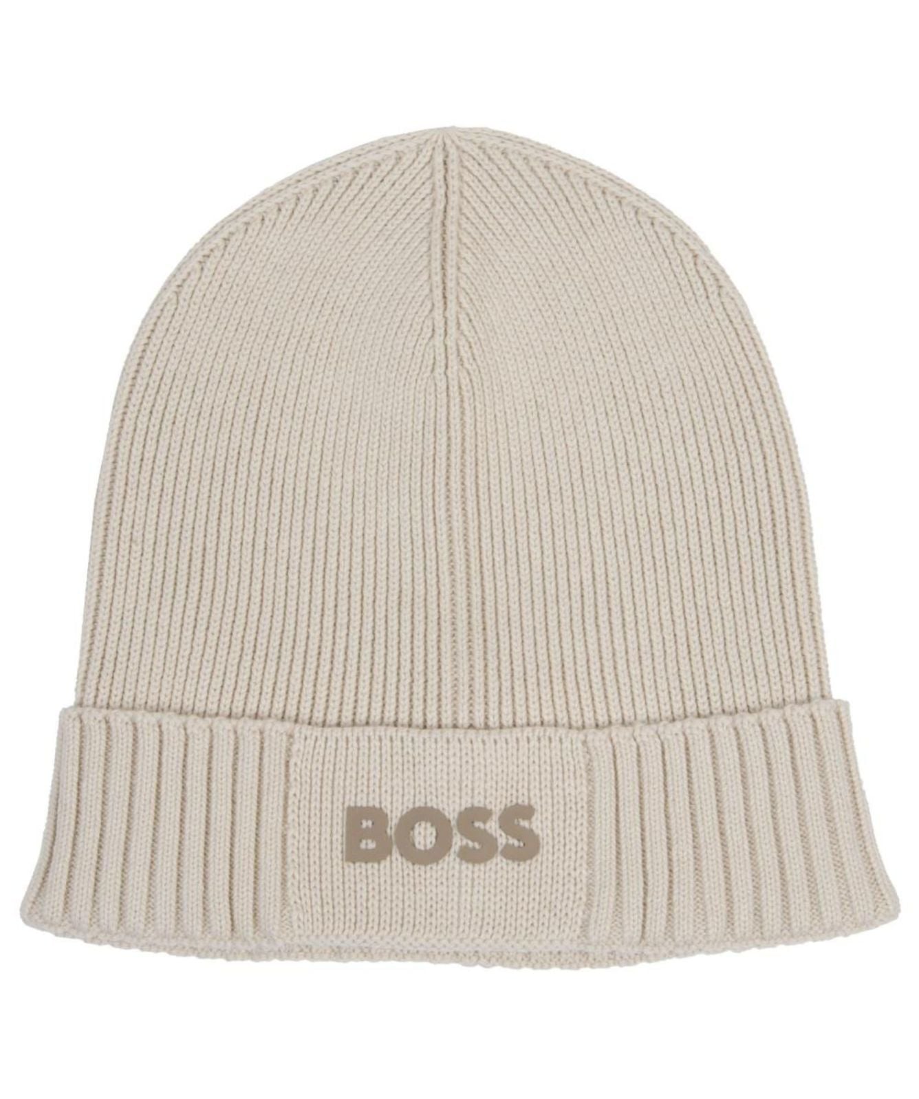 BOSS Asic Beanie Hat Cream 50499423