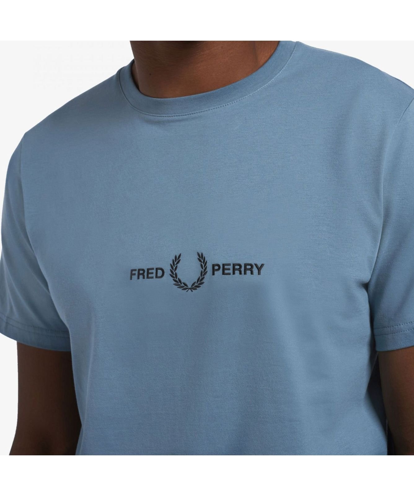 Fred Perry Crew Neck Embroidered T-Shirt | White-M4580-100