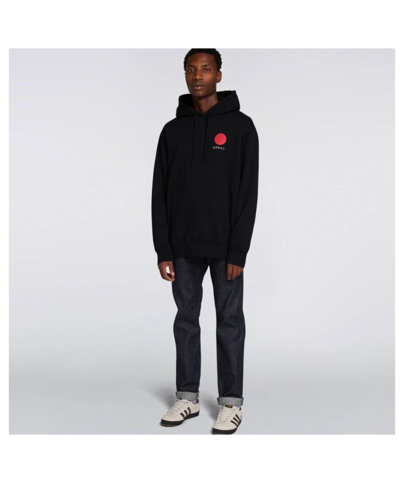 EDWIN Men's Japanese Sun Hoodie | Black I029285_89_67 or