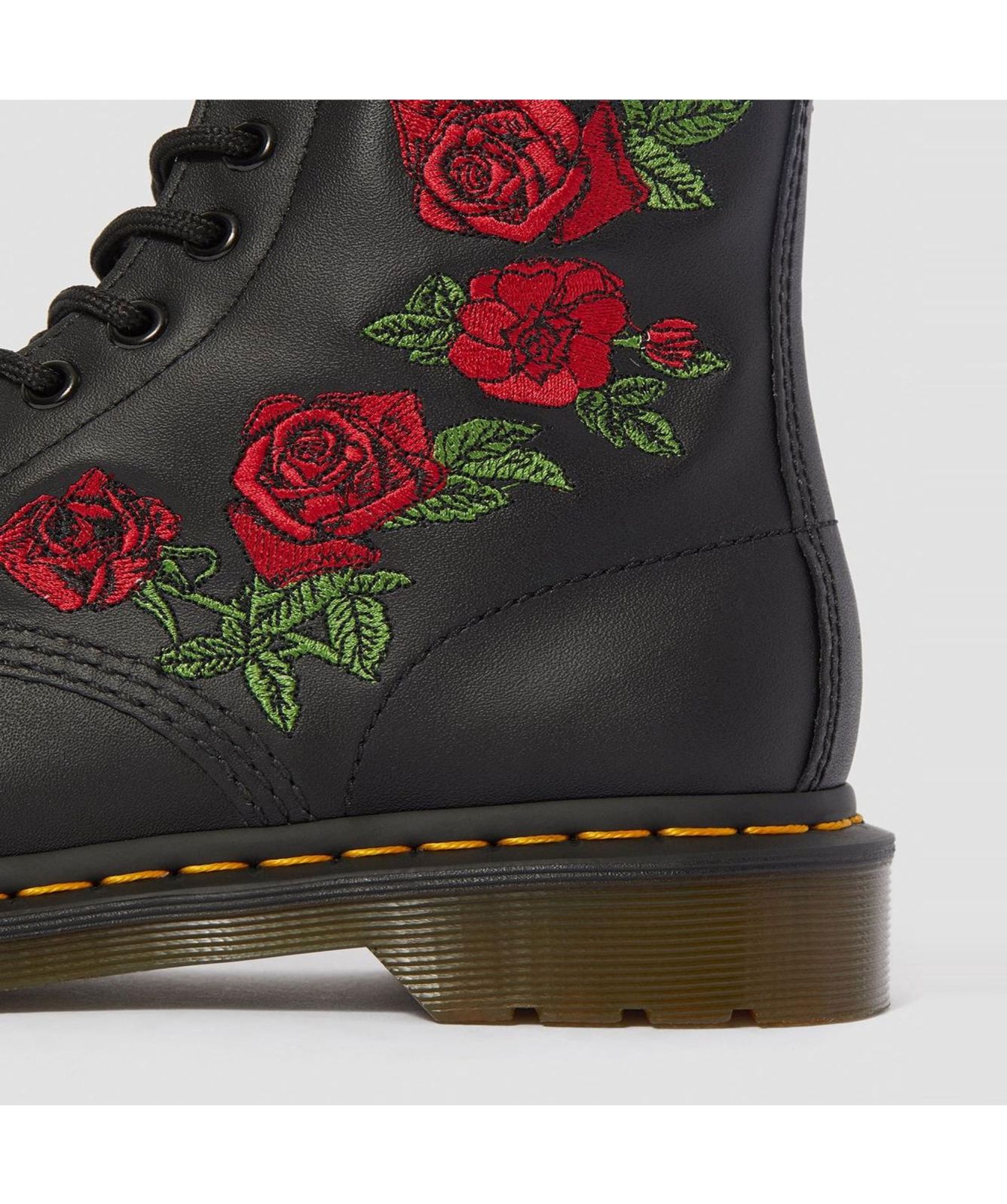 Ankle Boots Dr Martens Vonda Red Roses Martens 1460 Vonda Rose