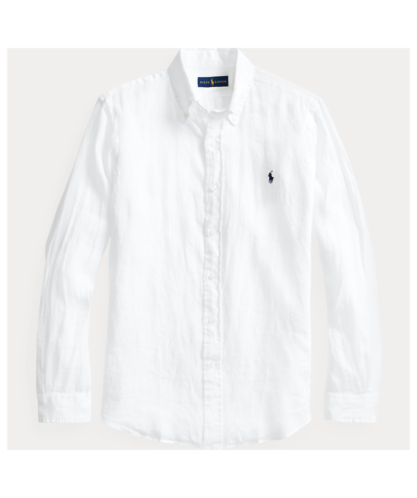 Button Down Casual Ralph Lauren Mens Linen Shirts Polo Ralph