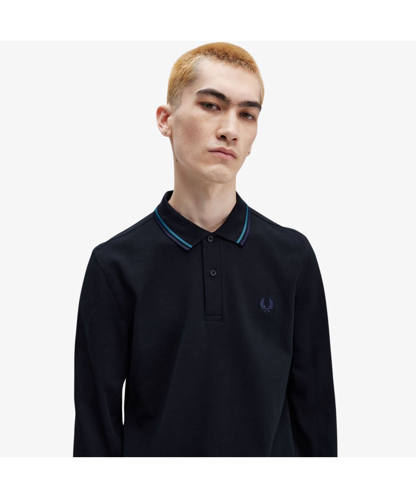 ◇FRED PERRY◇ M3636 Long Sleeve Twin Tip Fred Perry Shirt W Kids Twin Tipped Shirt - Black | Kids | Children's Polo