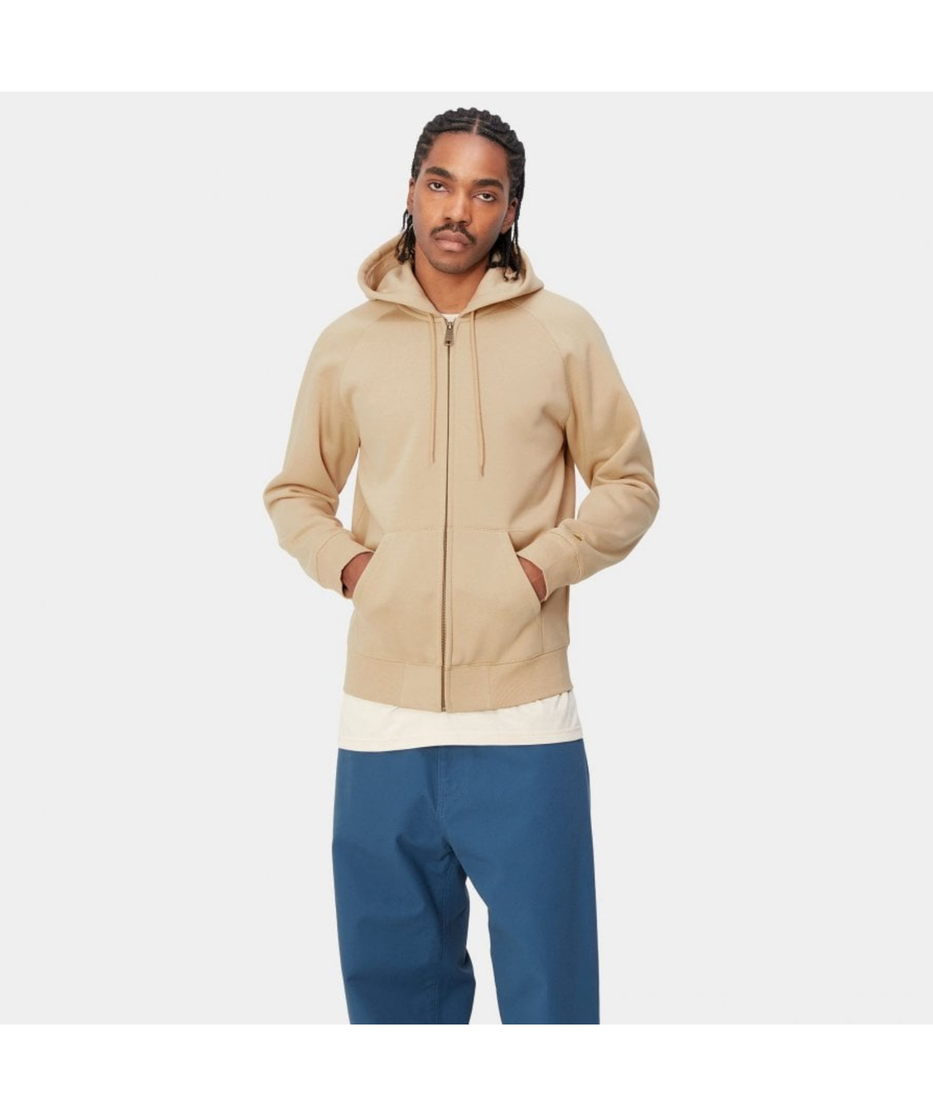 Carhartt WIP Hooded Chase Jacket | Ash Heather - I033664_00J_XX