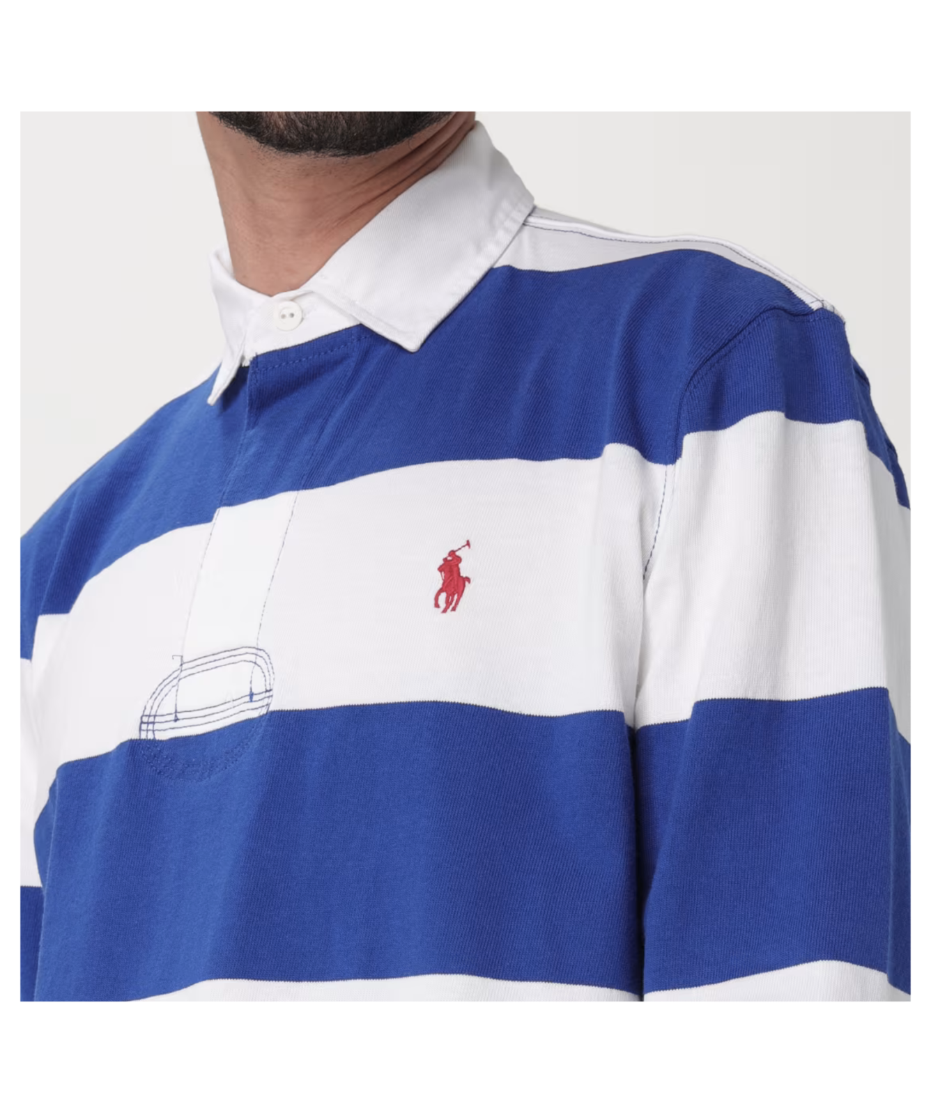 Polo Ralph Lauren Men's Rugby Striped Shirt | Blue - 710900566014