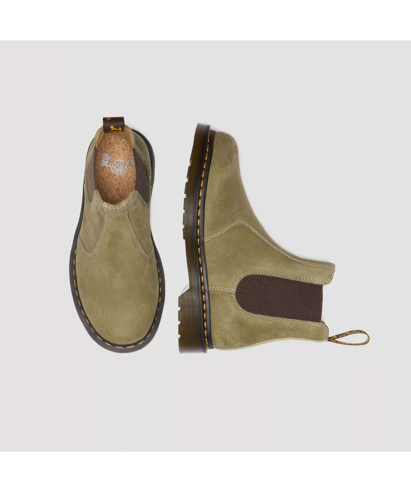 Dr. Martens Unisex 2976 Tumbled Nubuck Leather Chelsea Boots 
