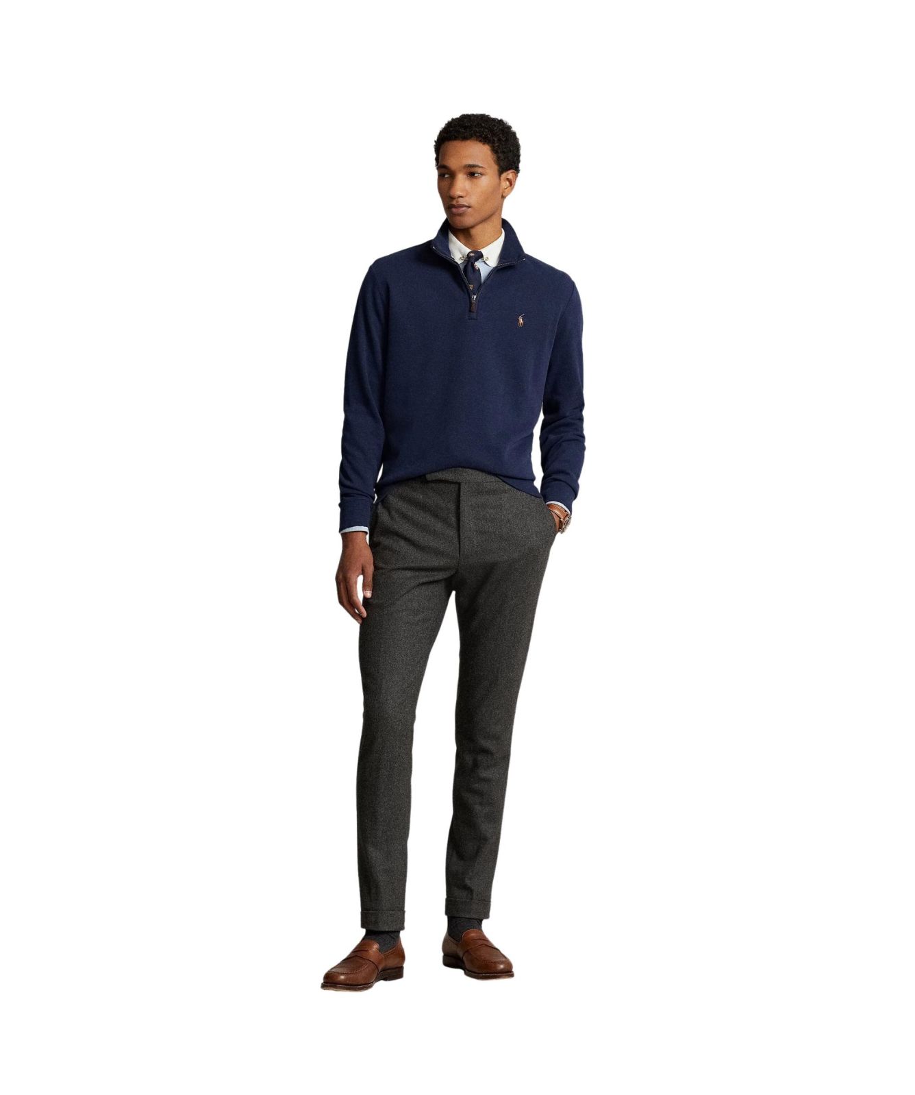 トップス Ralph lauren knit zip blouson navy S Cable-Knit Cotton Full-Zip Sweater | Ralph Lauren