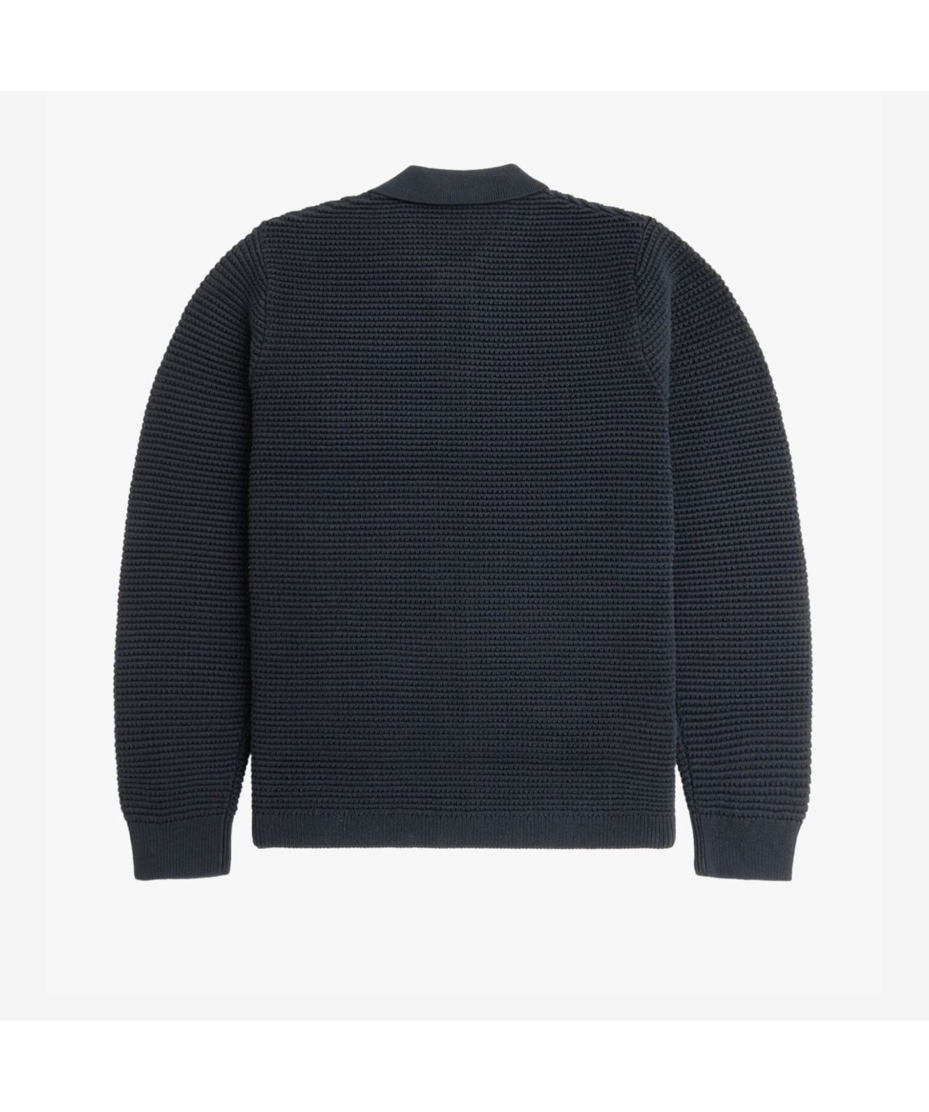 Fred Perry Pointelle Button Through Cardigan | Navy-K8566