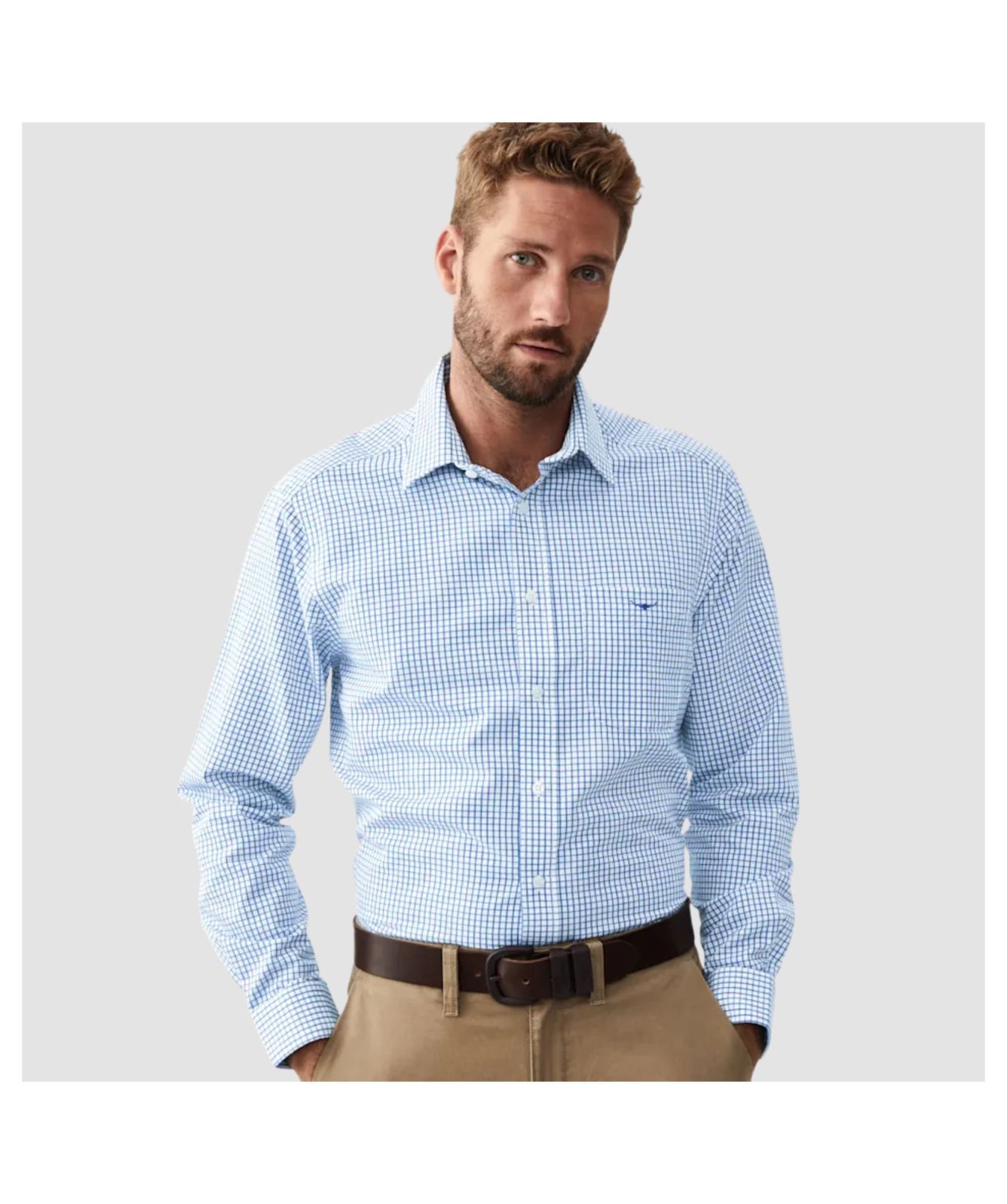Men's R.M. Williams Long-Sleeve Checked Shirt | Kular Fashion Men's R.M. Williams Long-Sleeve Checked Shirt | Kular Fashion