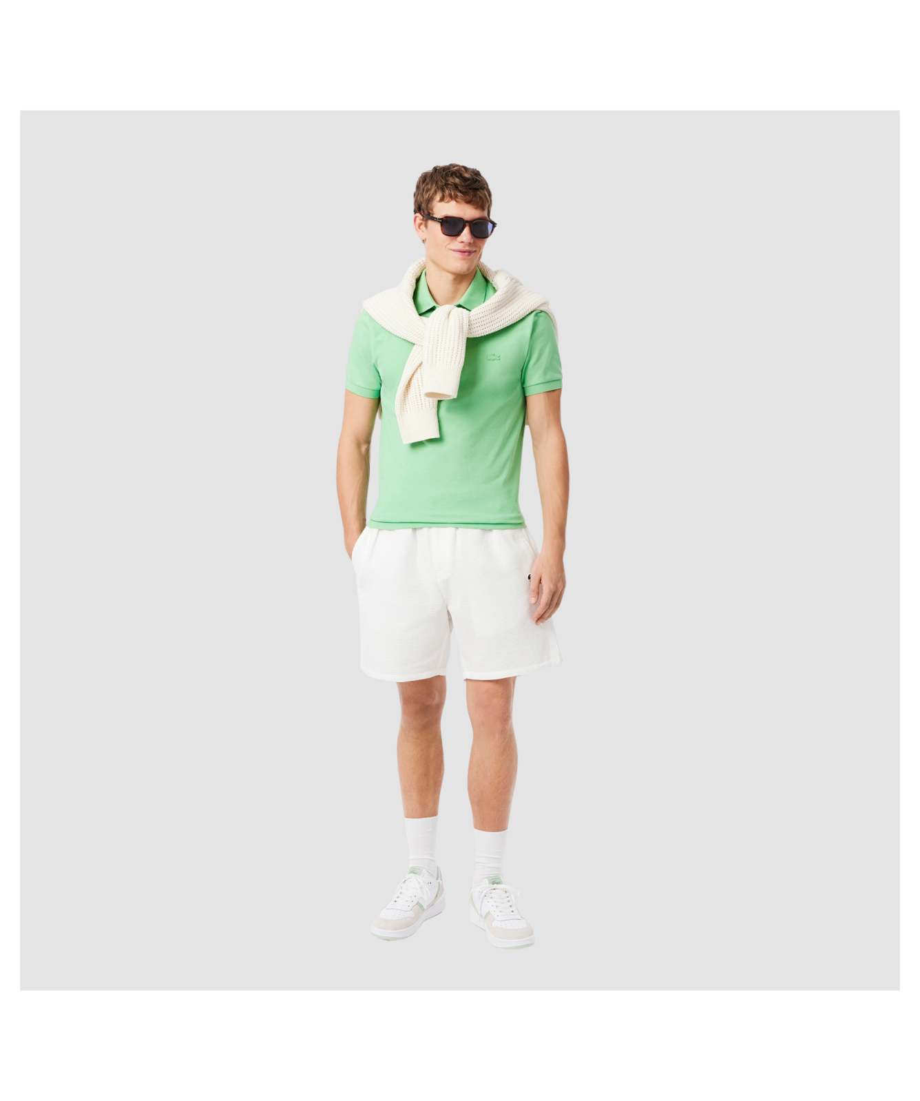 Lacoste T-Clip Set Leather Sneakers White Green T-CLIP SET