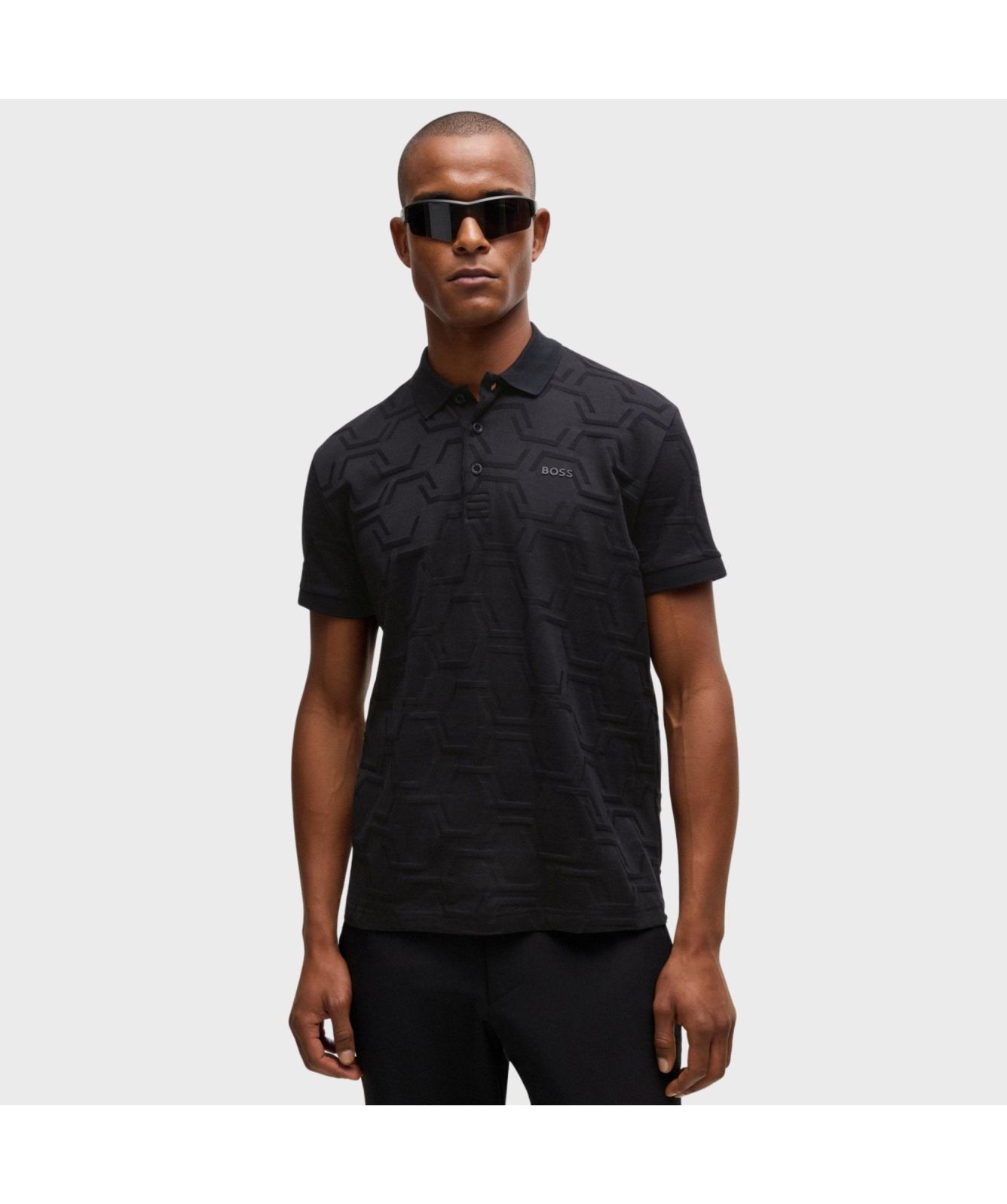 BOSS Paddy Relaxed-Fit Polo Shirt In Quilted Mercerised Cotton