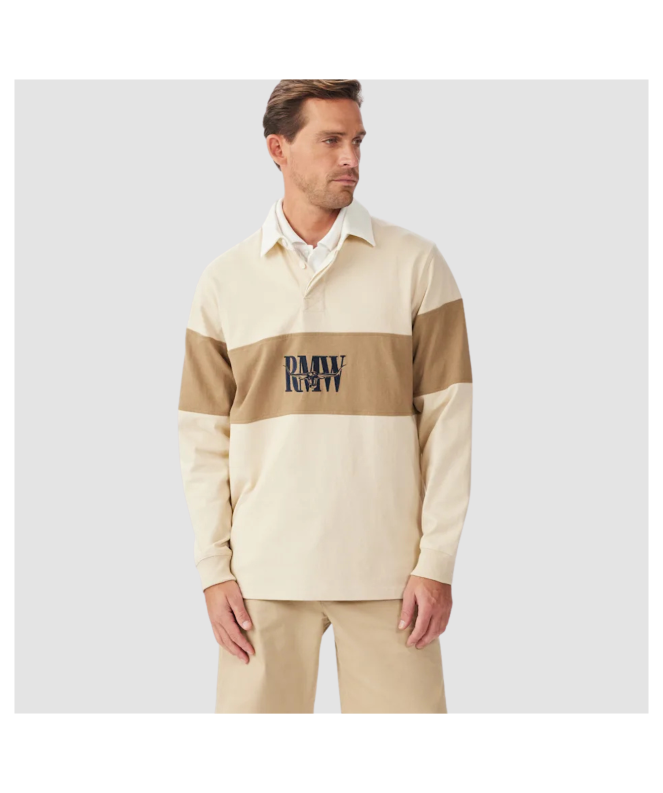 R. Williams Rugby R.M. Williams Heritage Rugby | Sand Brown - KR200RJSB01, Navy/Sand ...