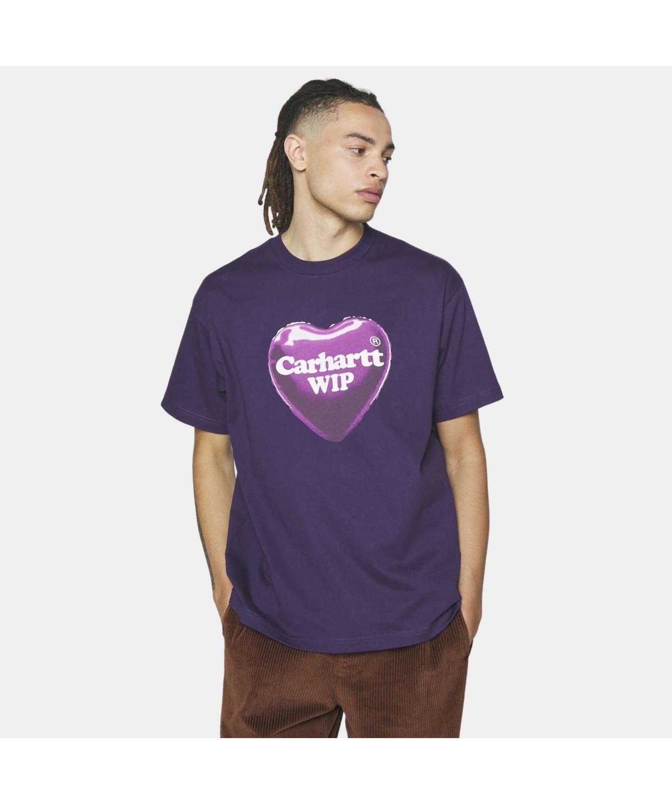 Carhartt WIP Relaxed Fit Heart Balloon T-Shirt | Purple-I032366