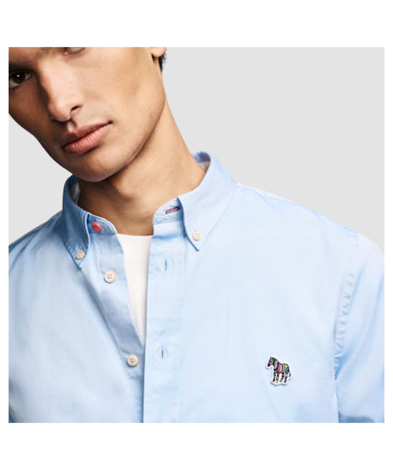 Paul Smith Tailored Fit Zebra Shirt | Blue - M2R-599R-P22347 Paul Smith Tailored Fit Zebra Shirt | Blue - M2R-599R-P22347