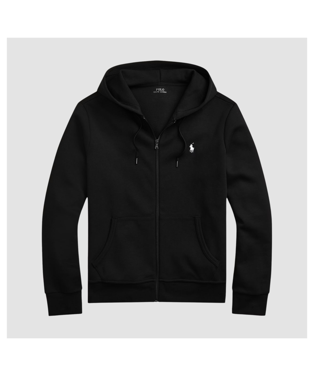 “ Polo Ralph Lauren full zip hoodie BLK” Polo Ralph Lauren Double-Knit Full-Zip Hoodie | Black